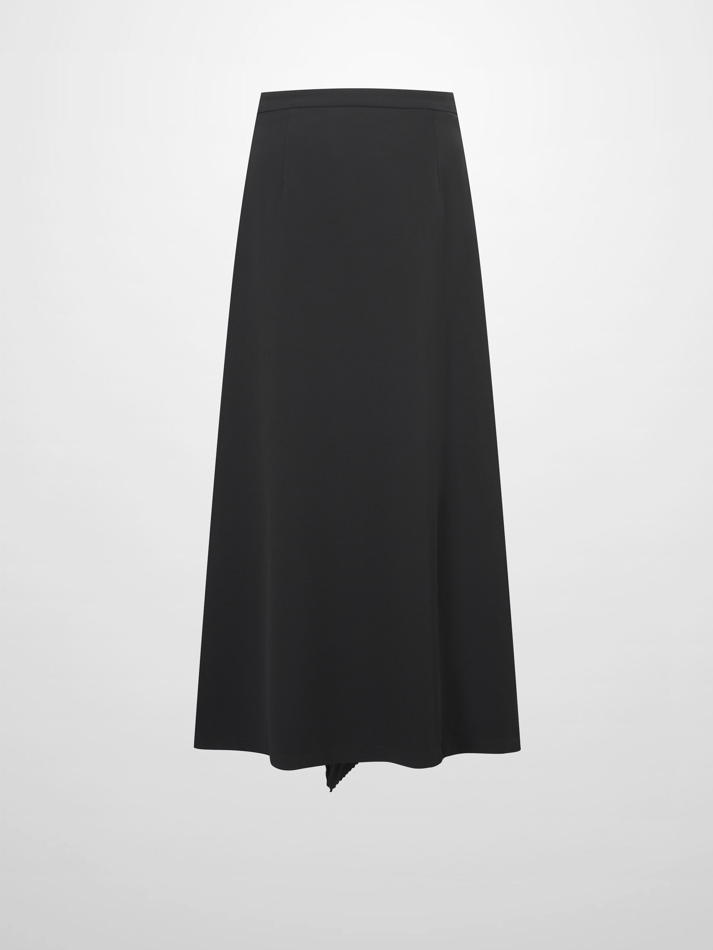 Side Ruffle Skirt-Black