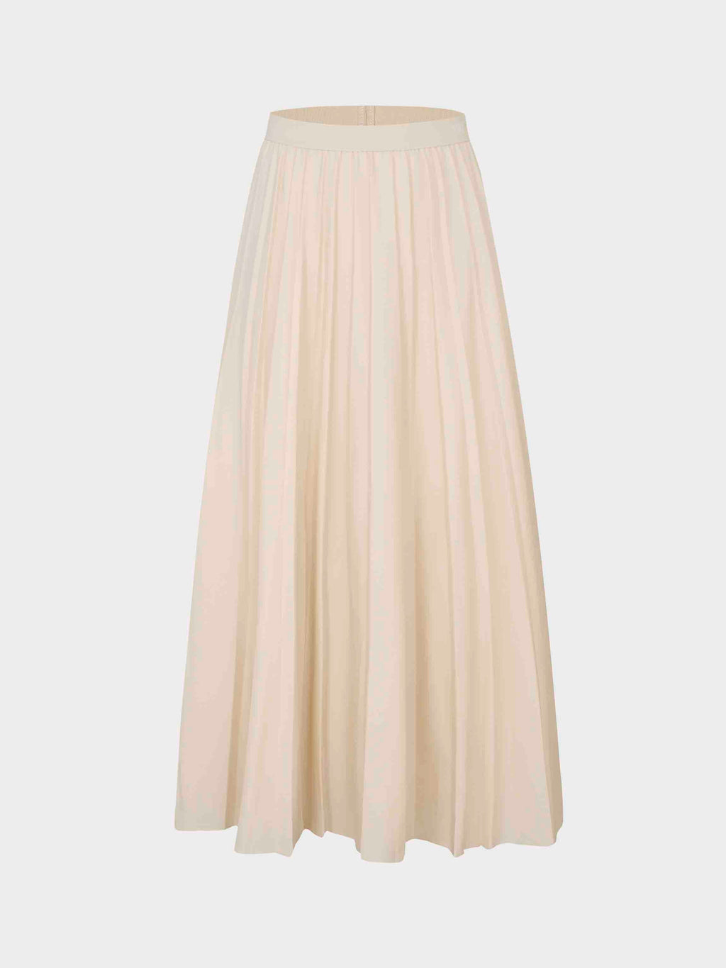 Pleated Skirt 37"-Ivory