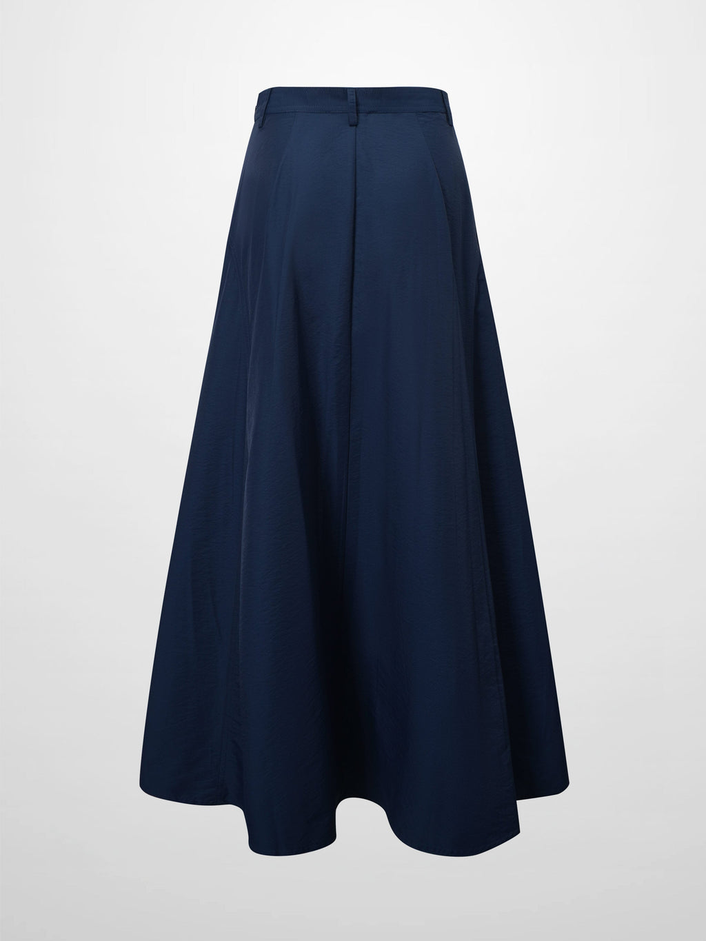 Taffeta Yoke Skirt-Navy