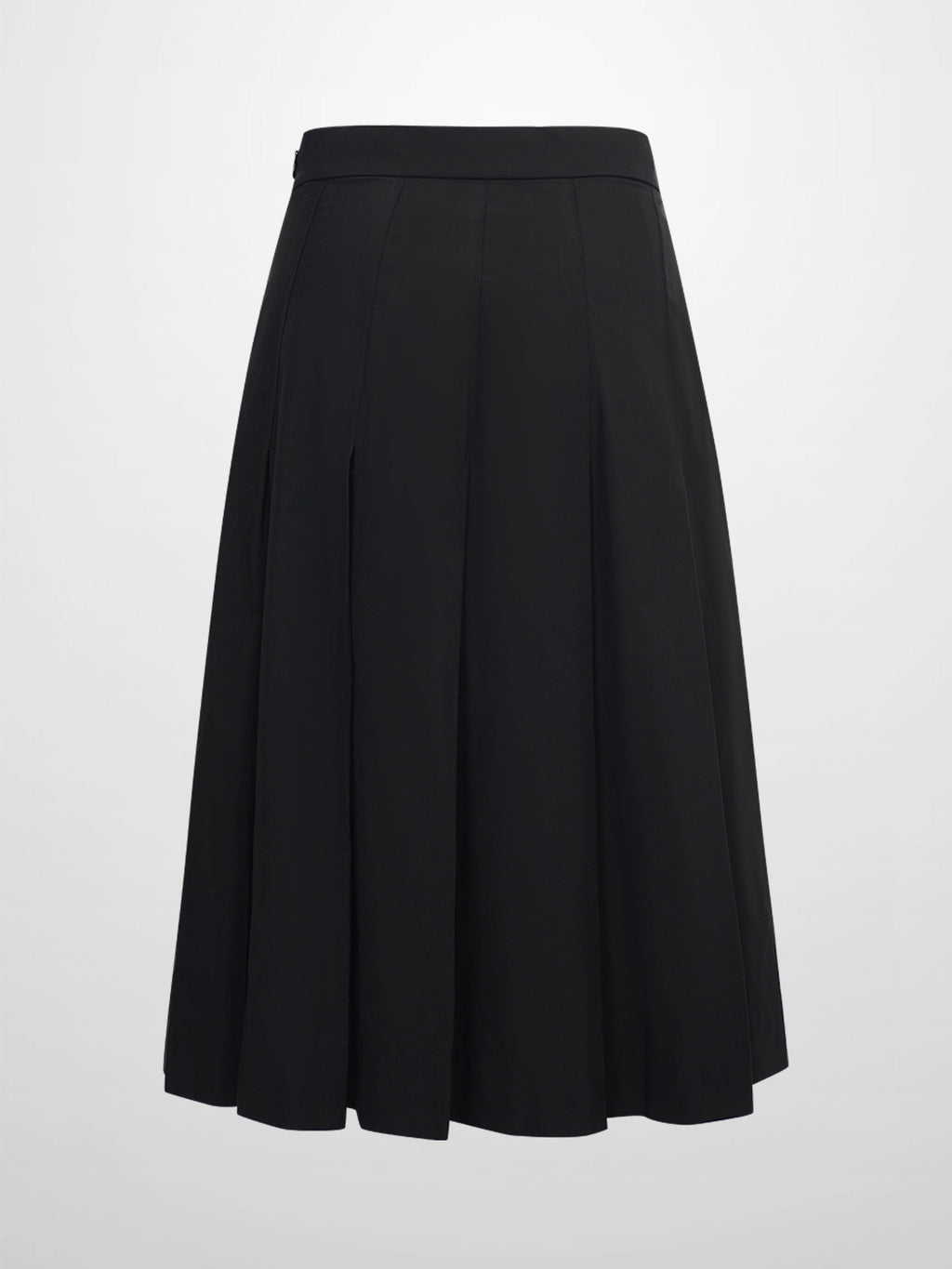 Taffeta Pleat Skirt 26"-Black