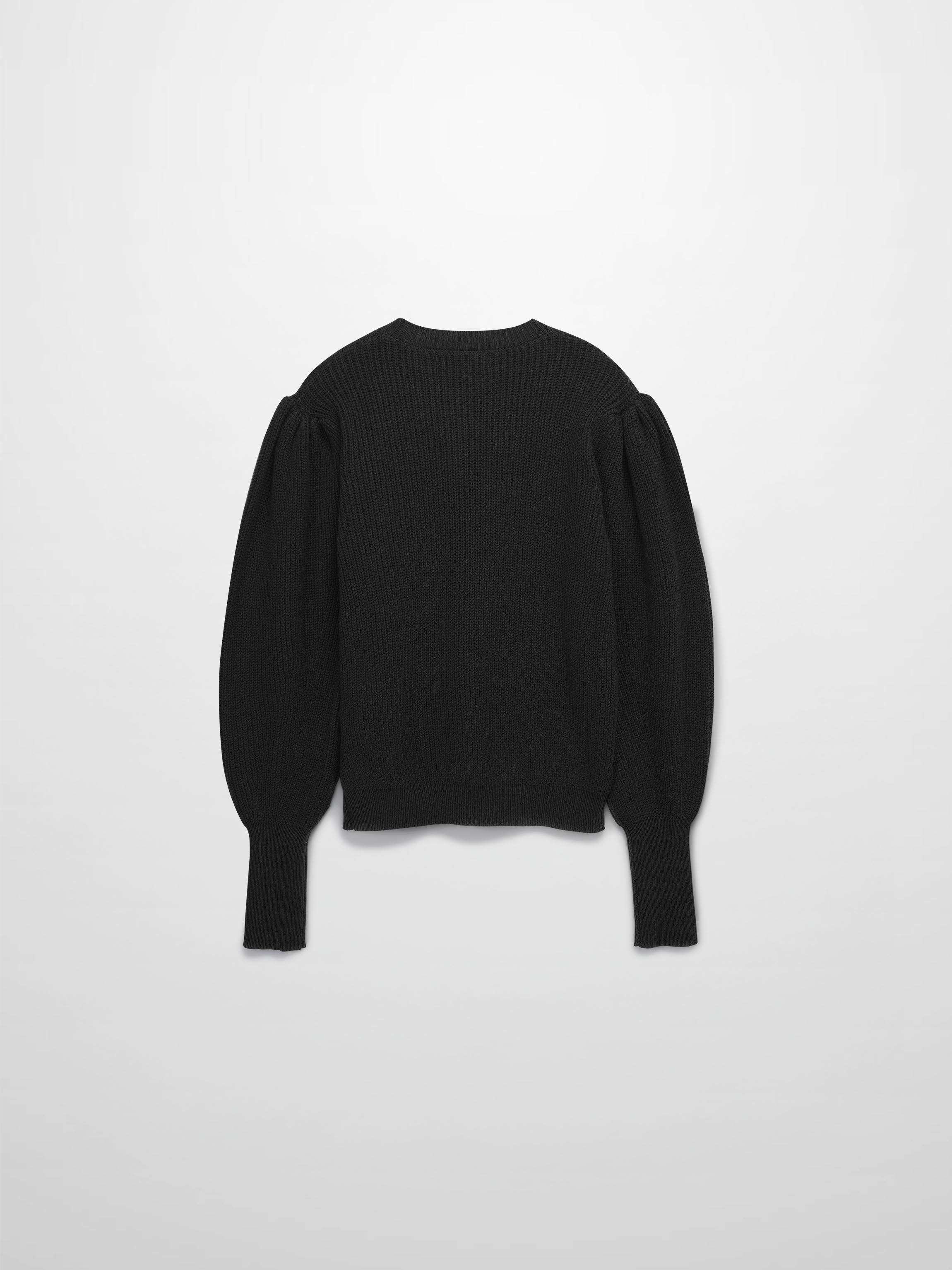 Puff Sleeve Sweater-Black