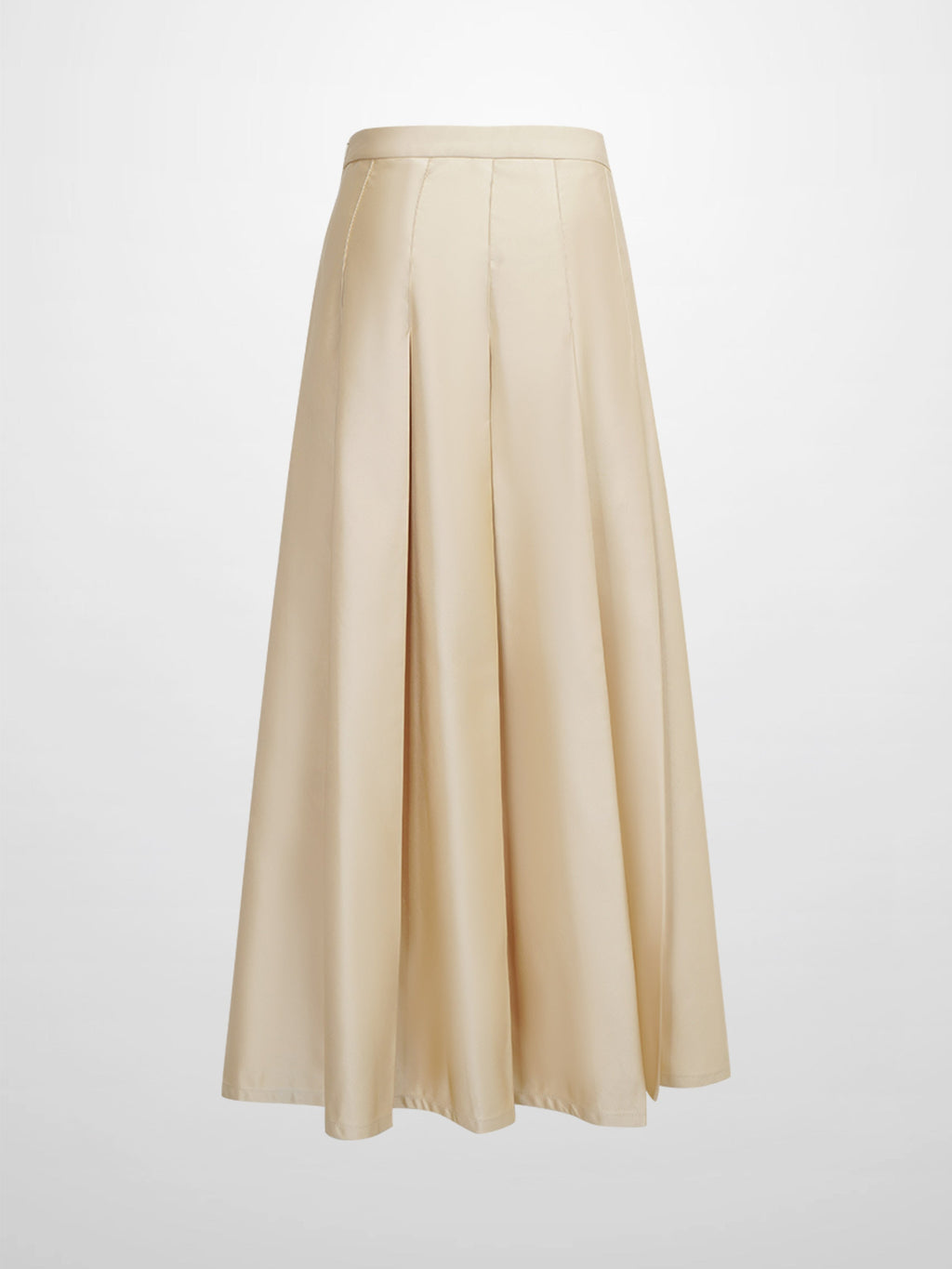 Lux Satin Pleated Skirt 37"-Ivory