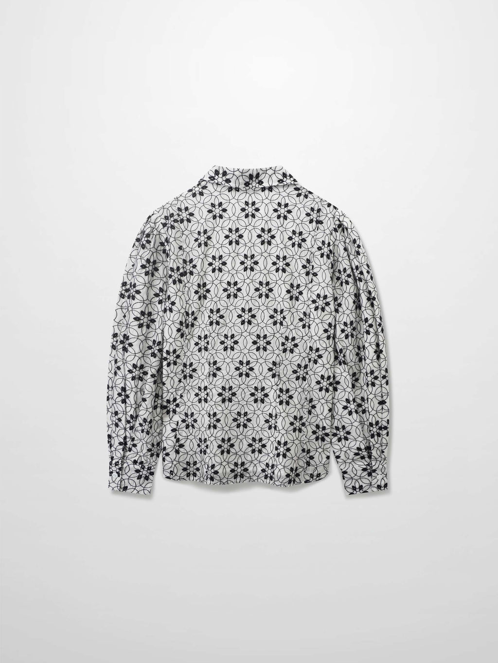 Embroidered Puff Sleeve Blouse-Floral