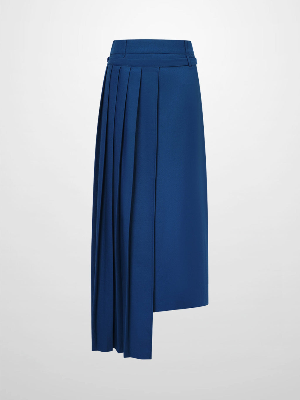 Pencil Pleat Combo Skirt-Blue