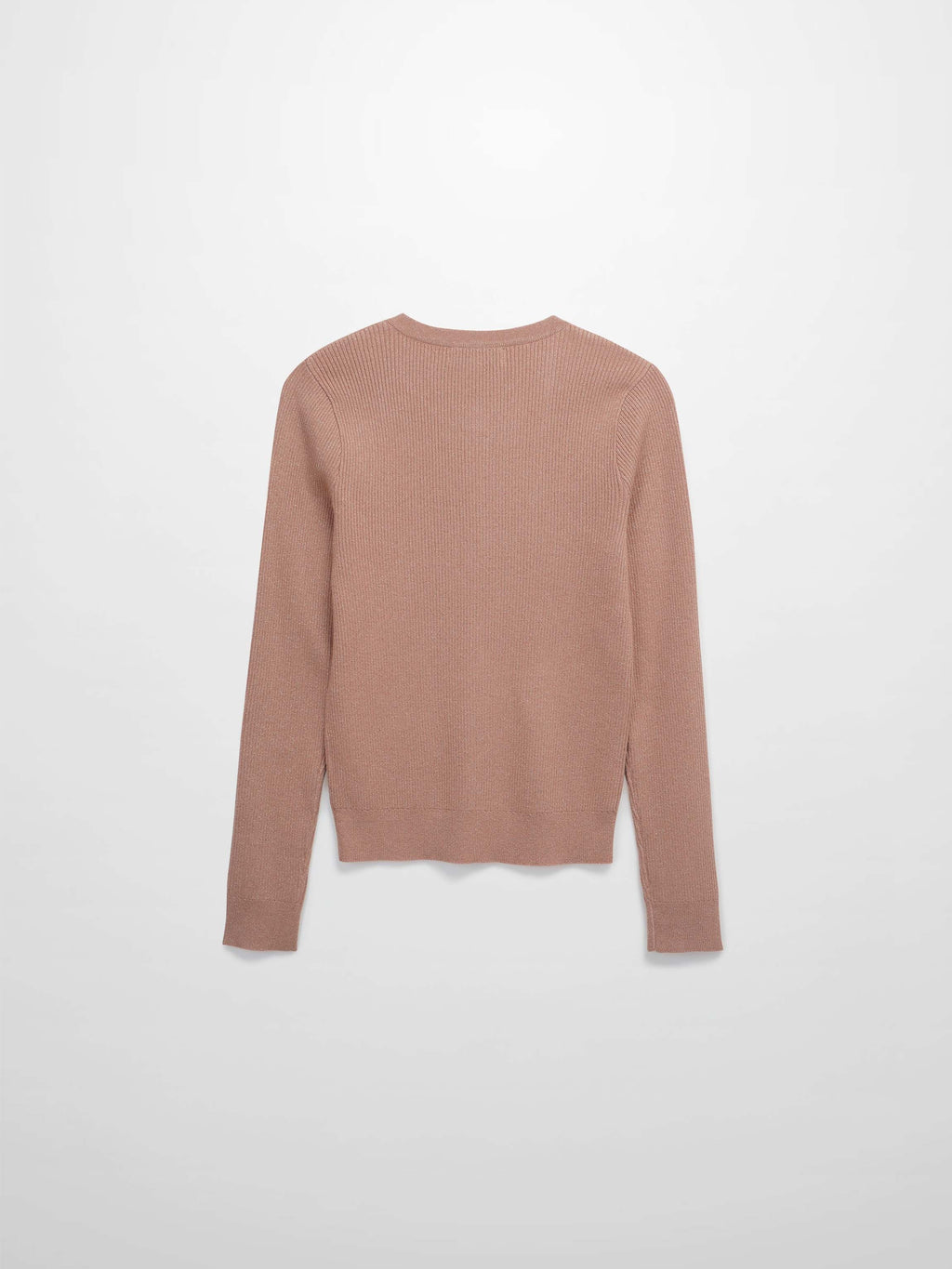 Lurex Ribbed Sweater-Blush