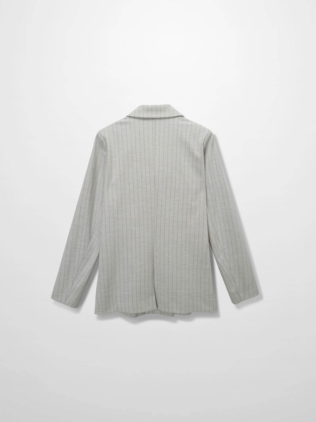 Double Breasted Pinstripe Cardigan-Heathered Grey