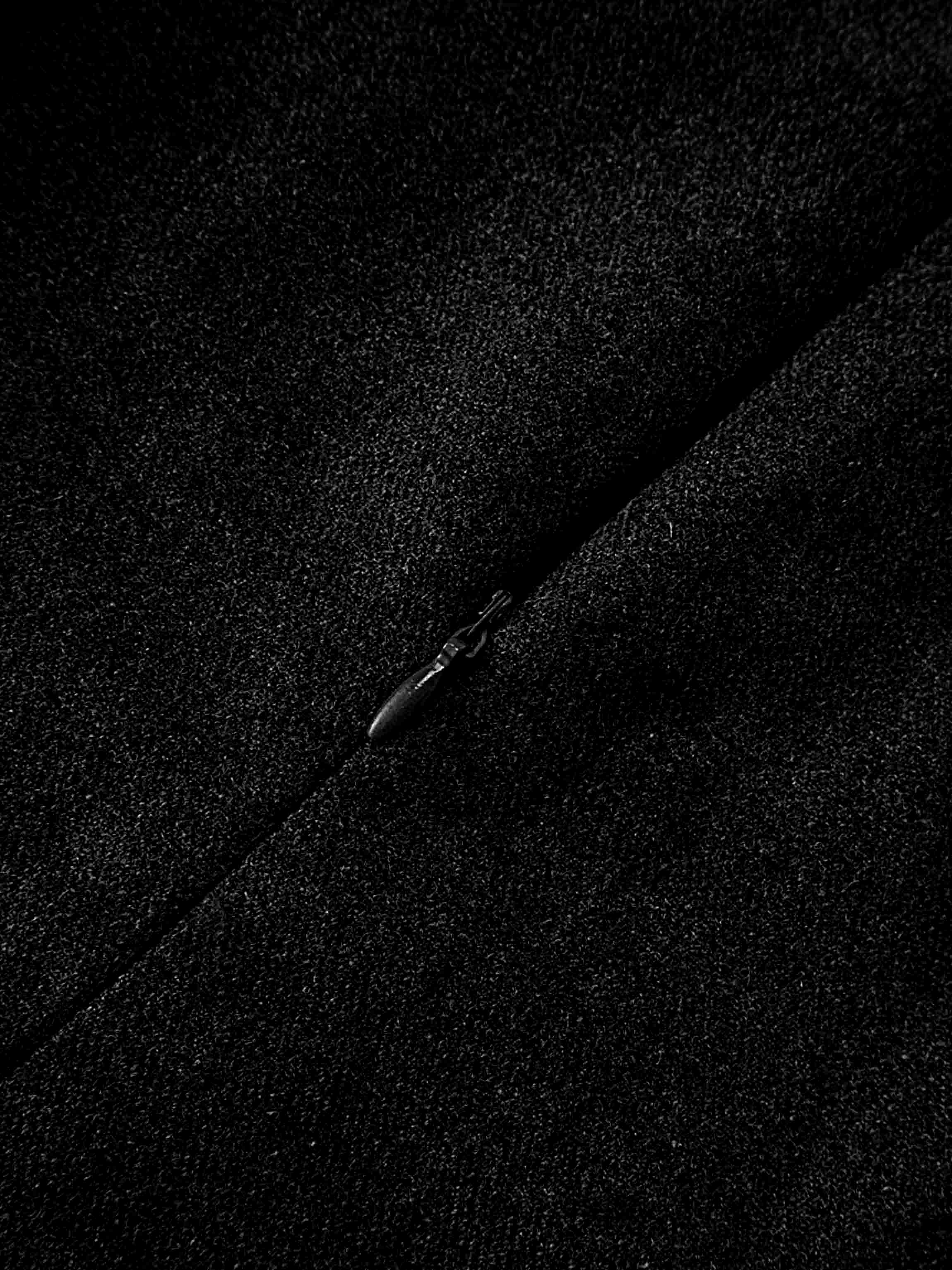 Basic Wool Blend Slip Dress-Black