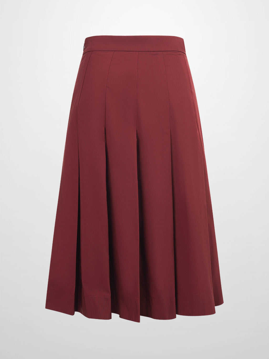 Taffeta Pleat Skirt 26"-Burgundy