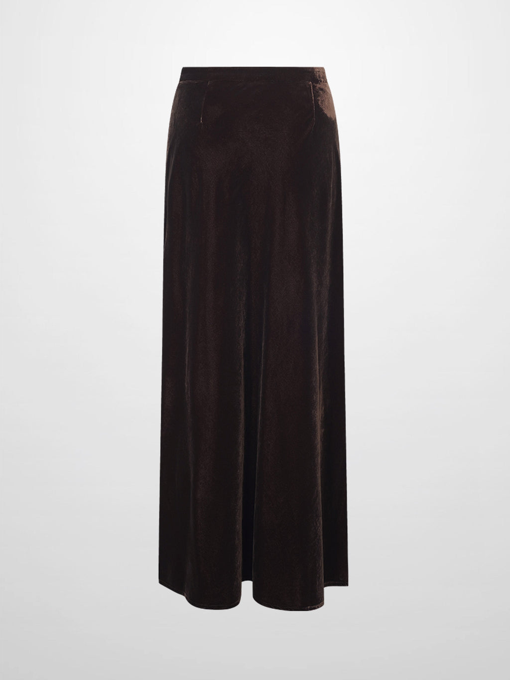 Velvet Flare Skirt-Brown
