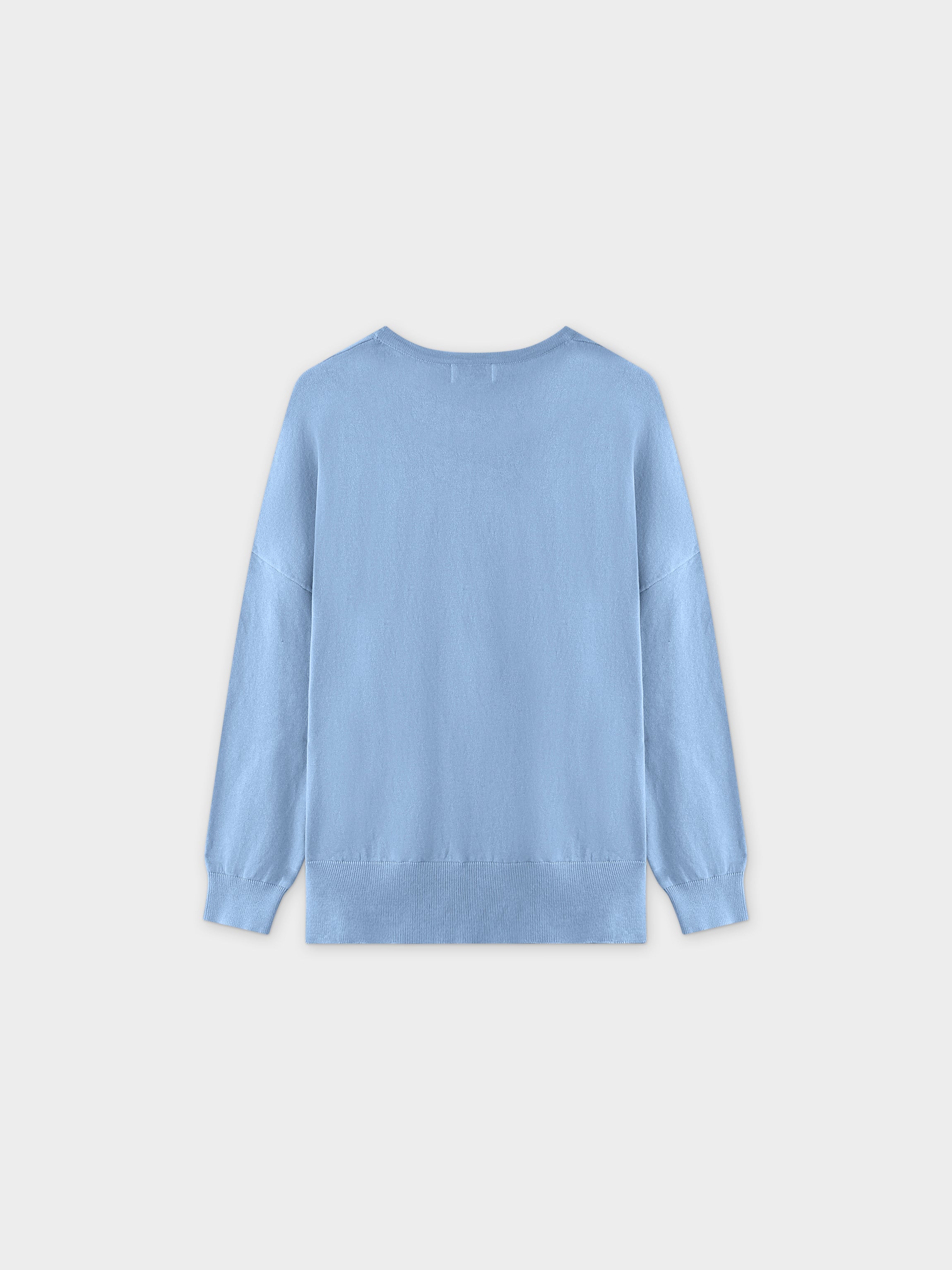 Oversized Lightweight Sweater-Light Blue