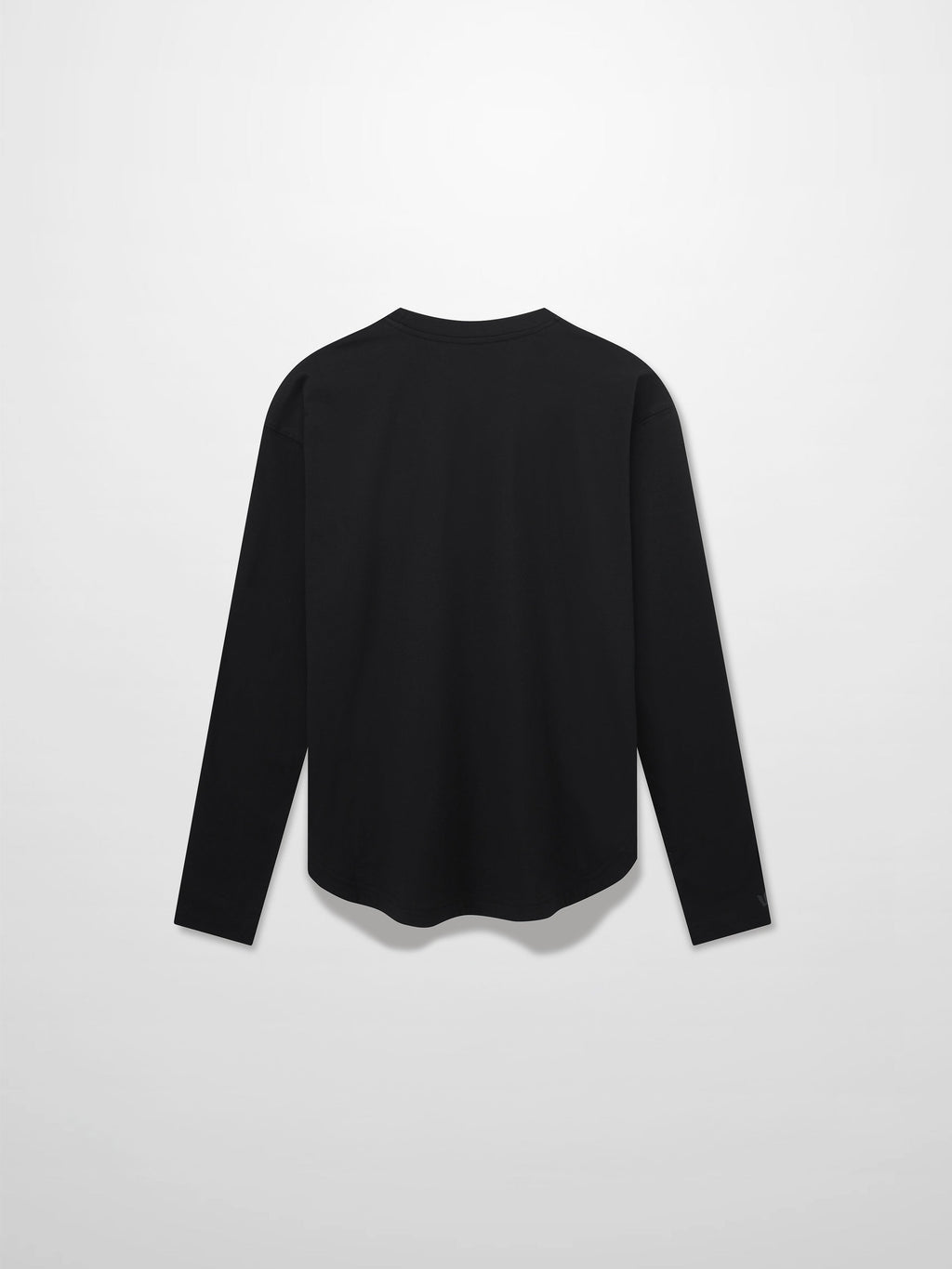 Oversized Rounded Hem T-Shirt-Black