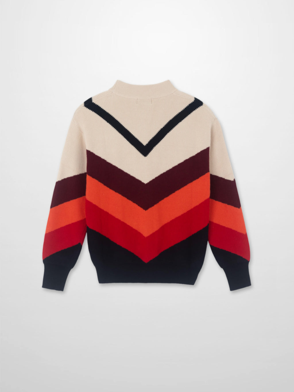 Multi V Sweater-Shades of Orange