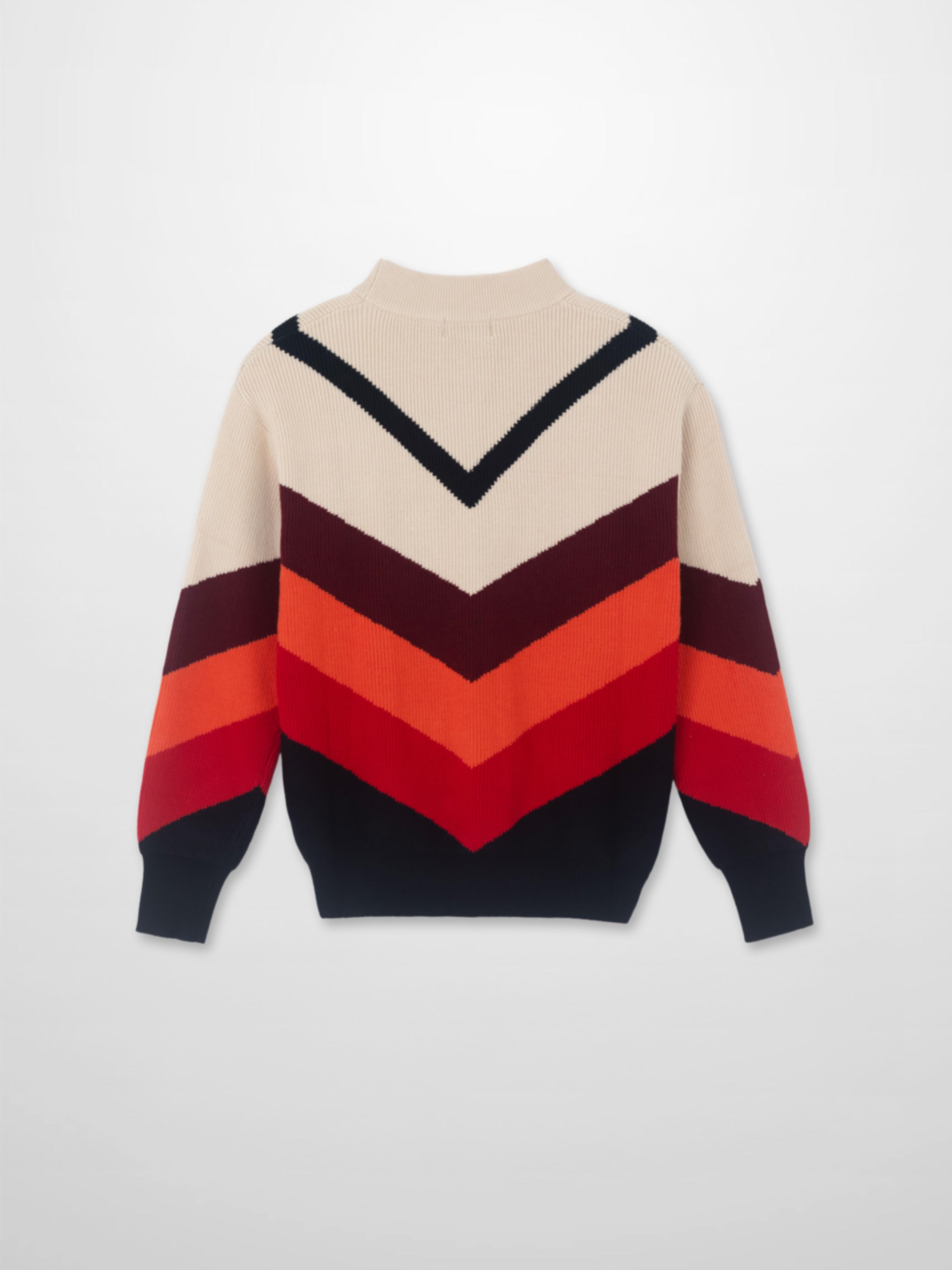 Multi V Sweater-Shades of Orange