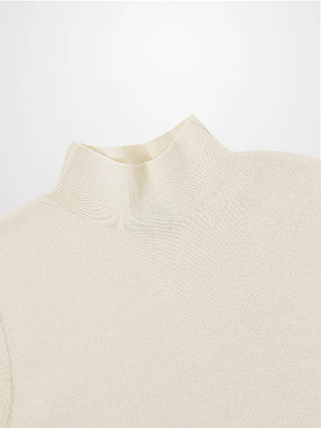 Sleeveless Mock Neck Sweater-Ivory