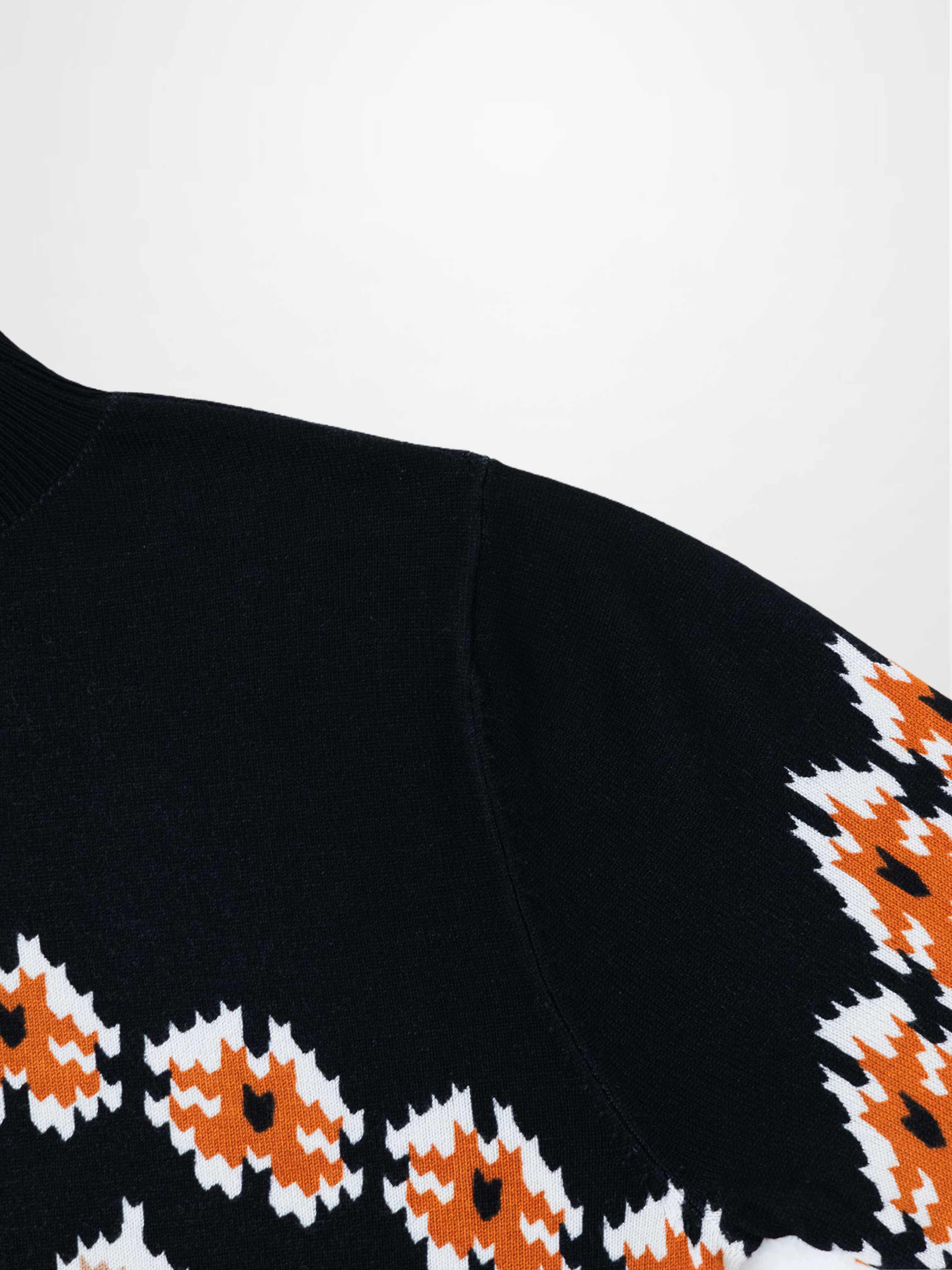 Mock Neck Sweater-Geo Floral