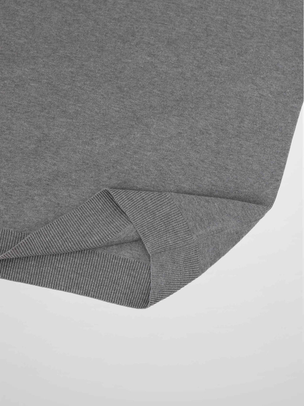 Mock Neck Thin Knit Sweater-Grey