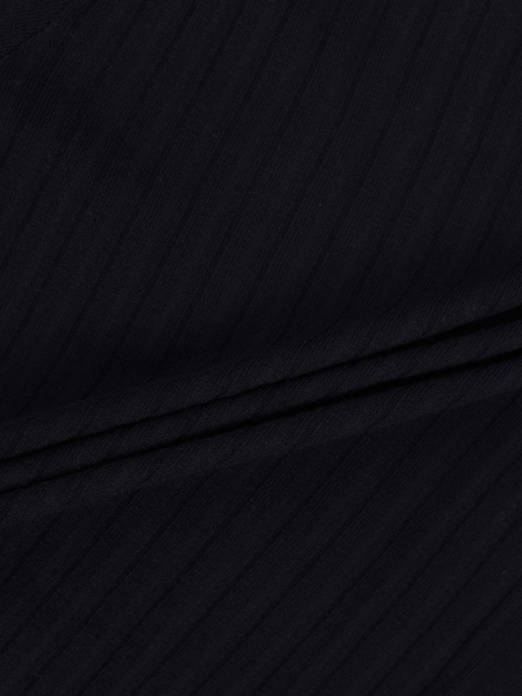 Back Wide Ribbed Cardigan Sweater-Black