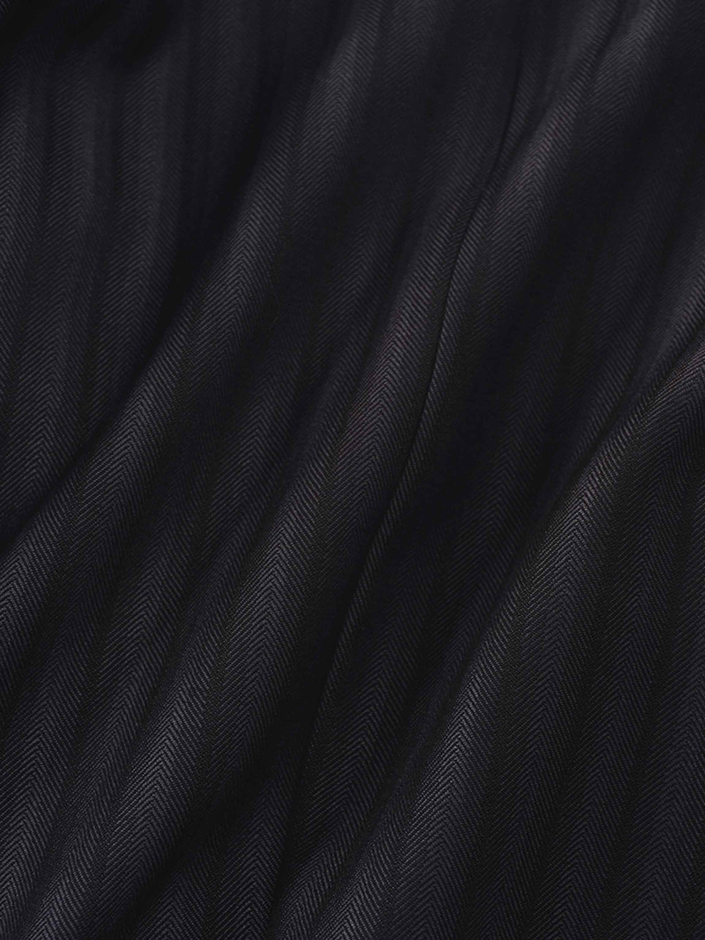 Herringbone Crop Beaded Blazer-Grey/Black