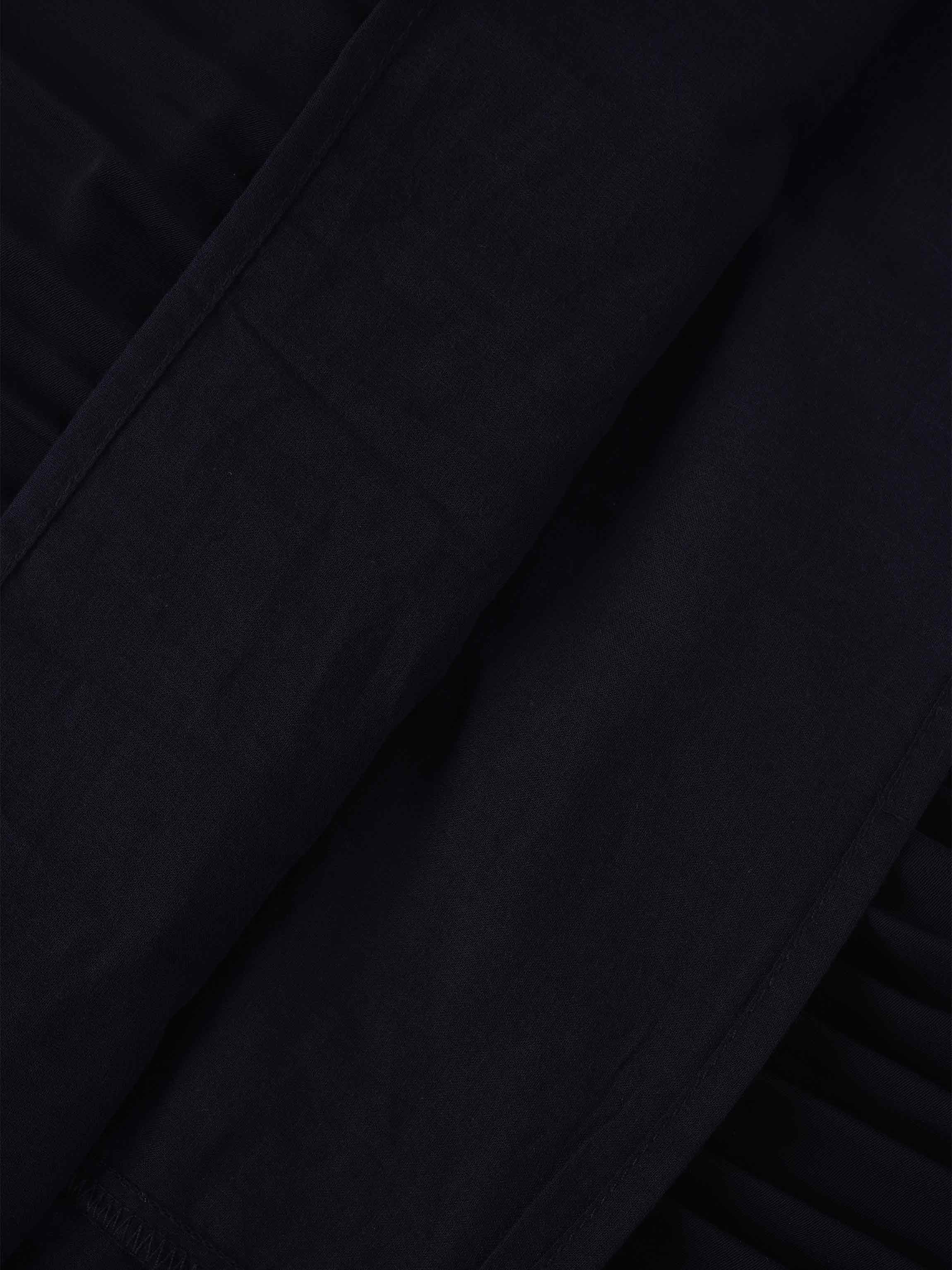 Pleated Layer Skirt 37"-Navy