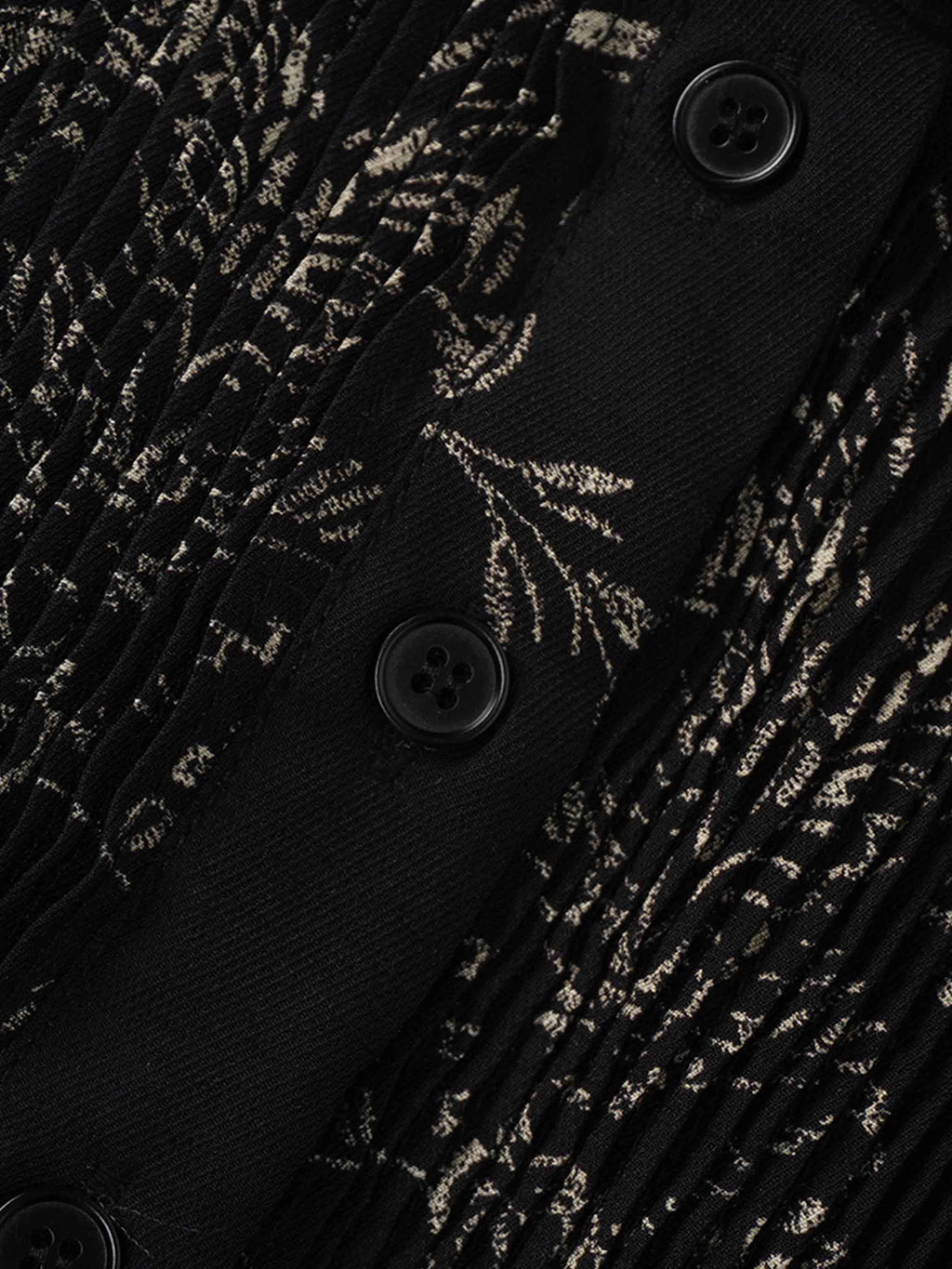 Pintuck Blouse-Tan Leaves