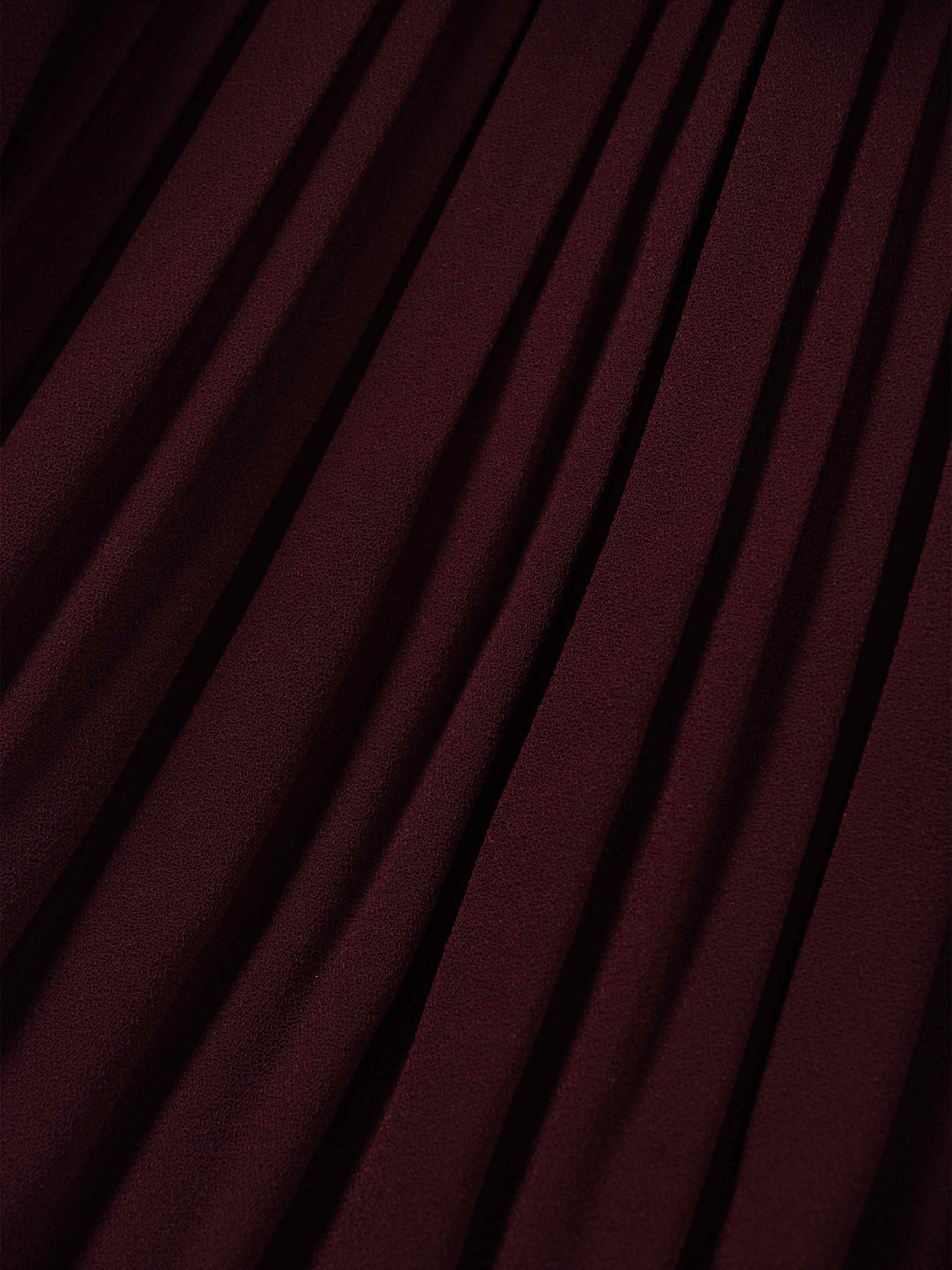 Pleated Layer Skirt 37"-Burgundy