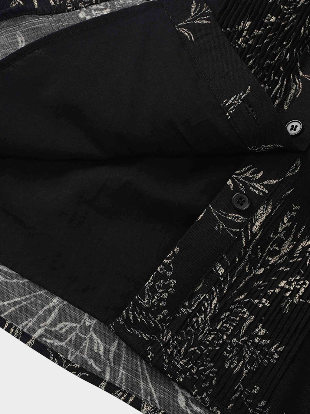 Pintuck Blouse-Tan Leaves