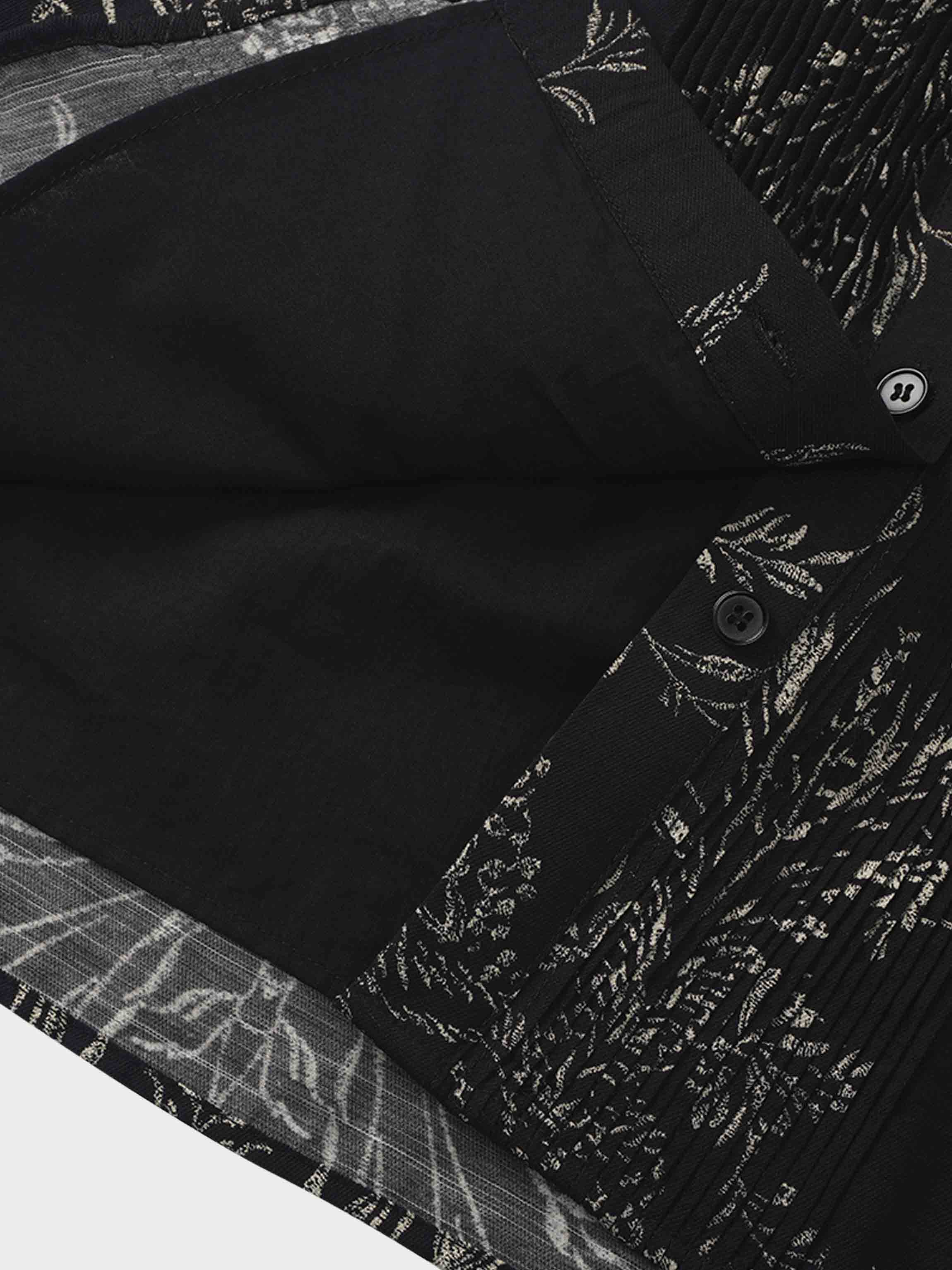 Pintuck Blouse-Tan Leaves