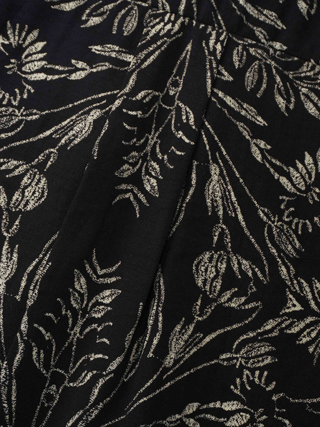 Pintuck Blouse-Tan Leaves