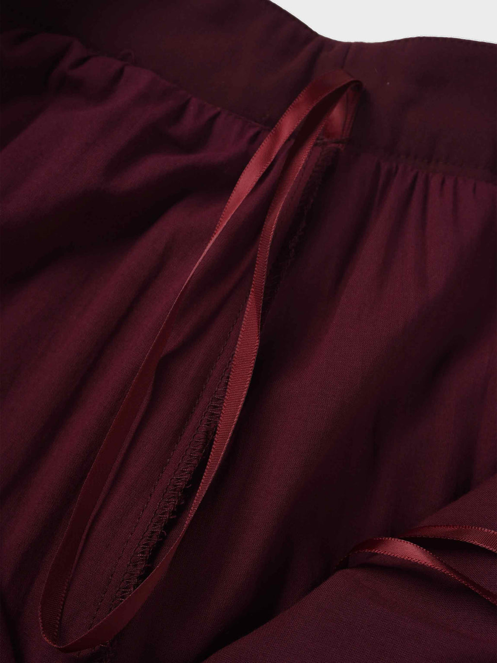 Pleated Layer Skirt 26"-Burgundy