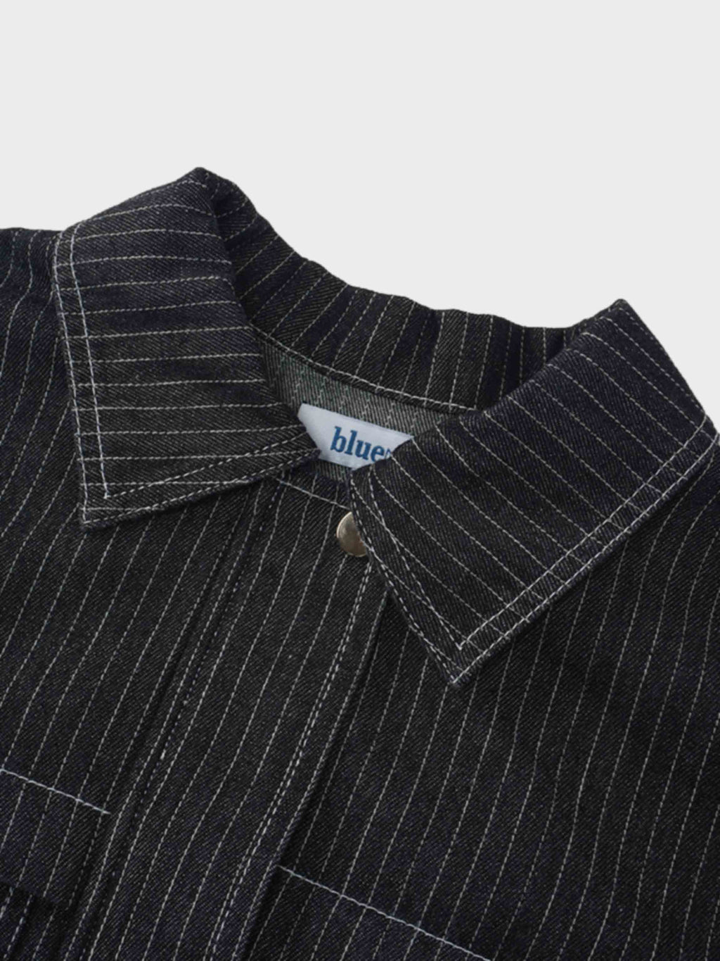 Denim Jacket-Black Pinstripe