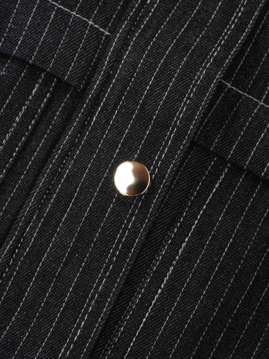 Denim Jacket-Black Pinstripe