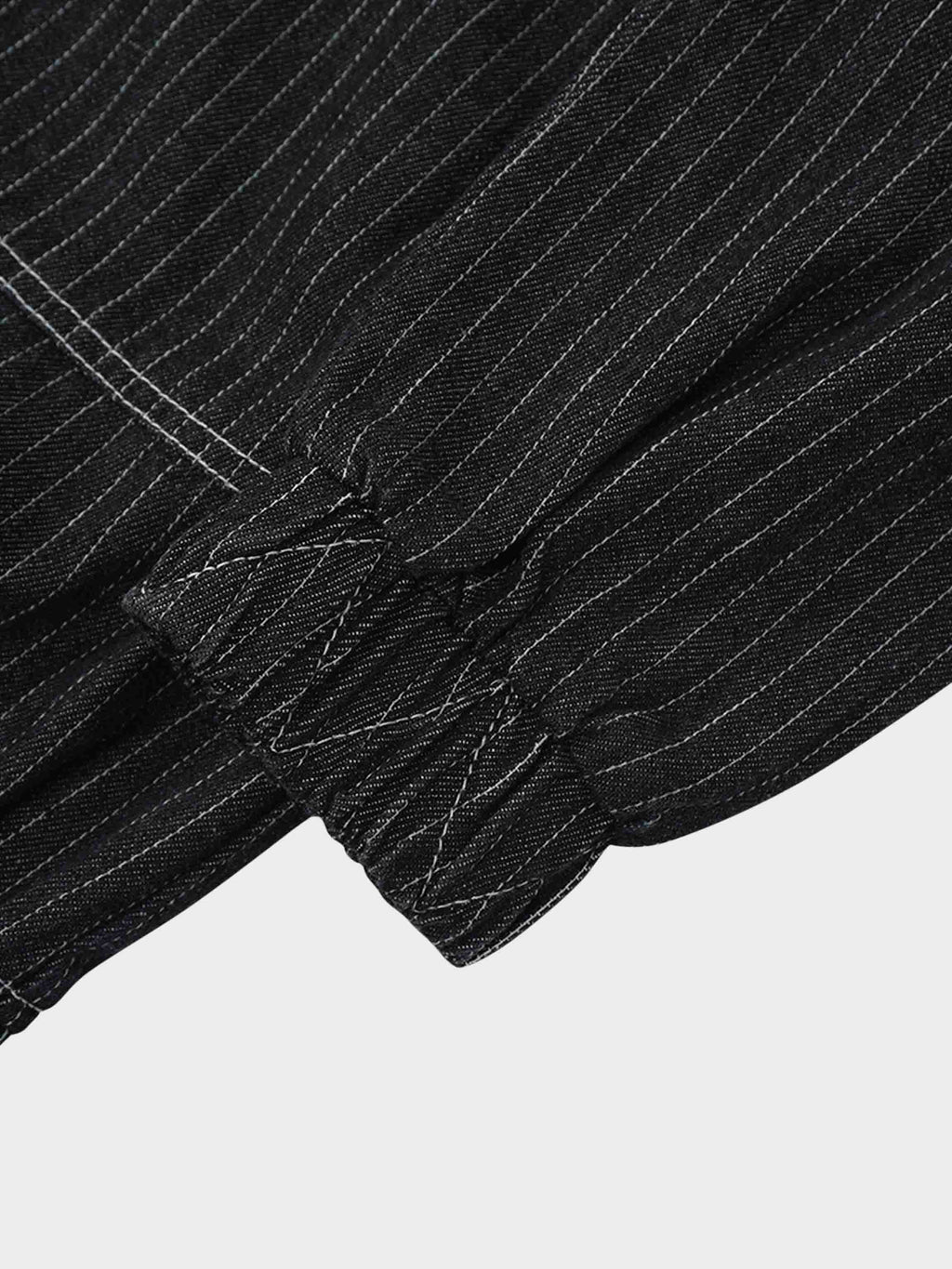 Denim Jacket-Black Pinstripe
