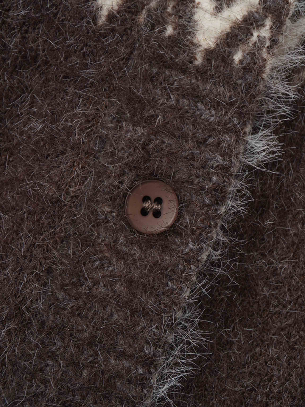 Mohair Crew Cardigan-Aztec Floral