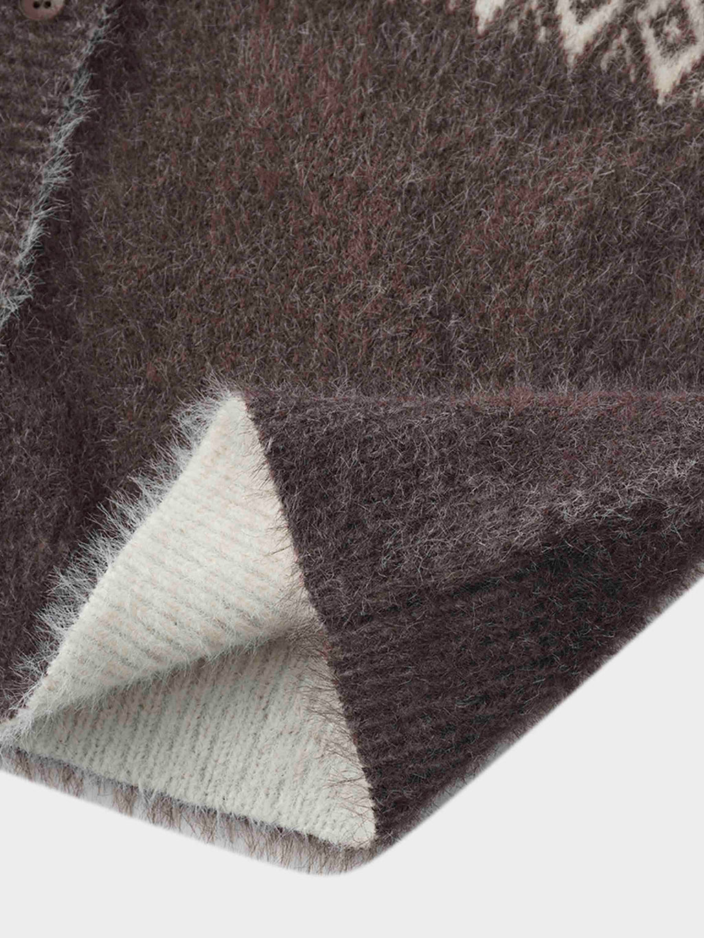 Mohair Crew Cardigan-Aztec Floral