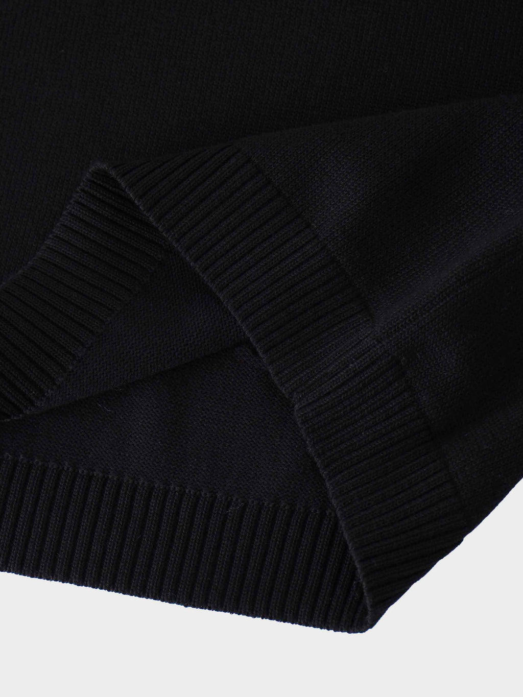 Sequin Trim Sweater-Black