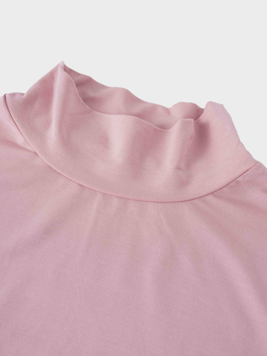 Modal Turtleneck Long Sleeve-Rose Pink