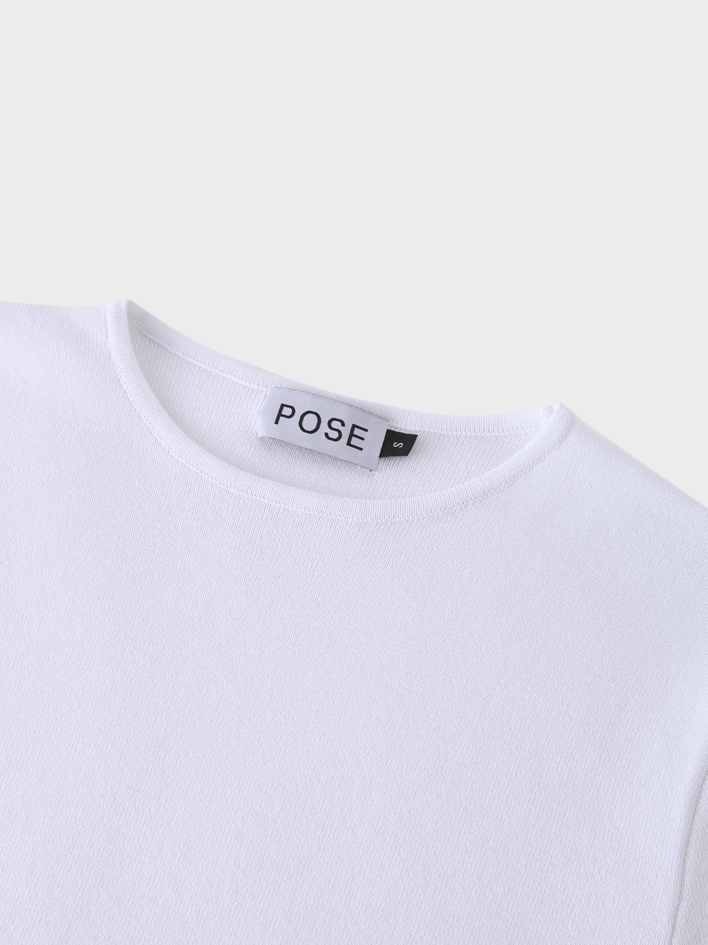 High Cuff Sweater-White