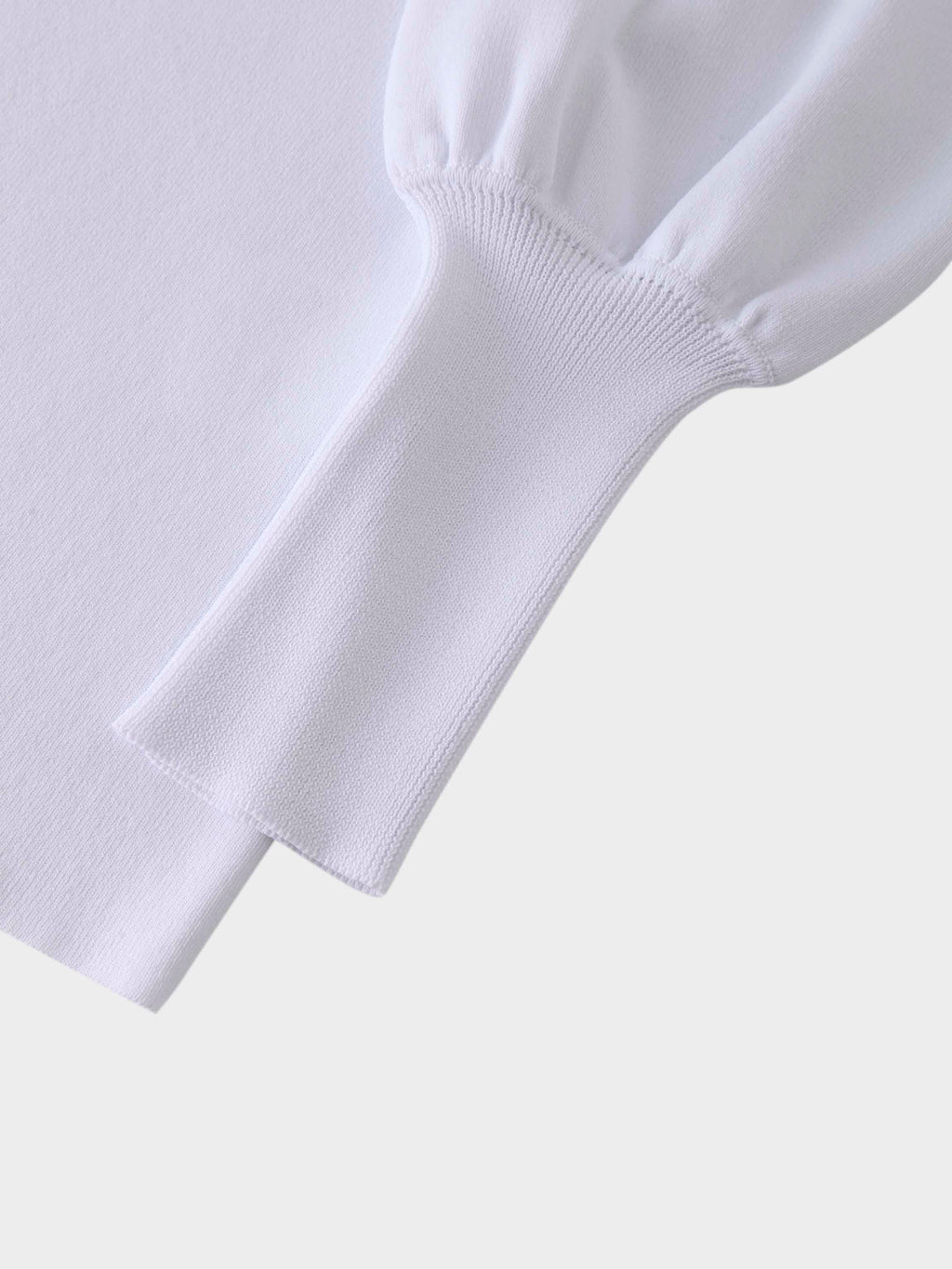 High Cuff Sweater-White