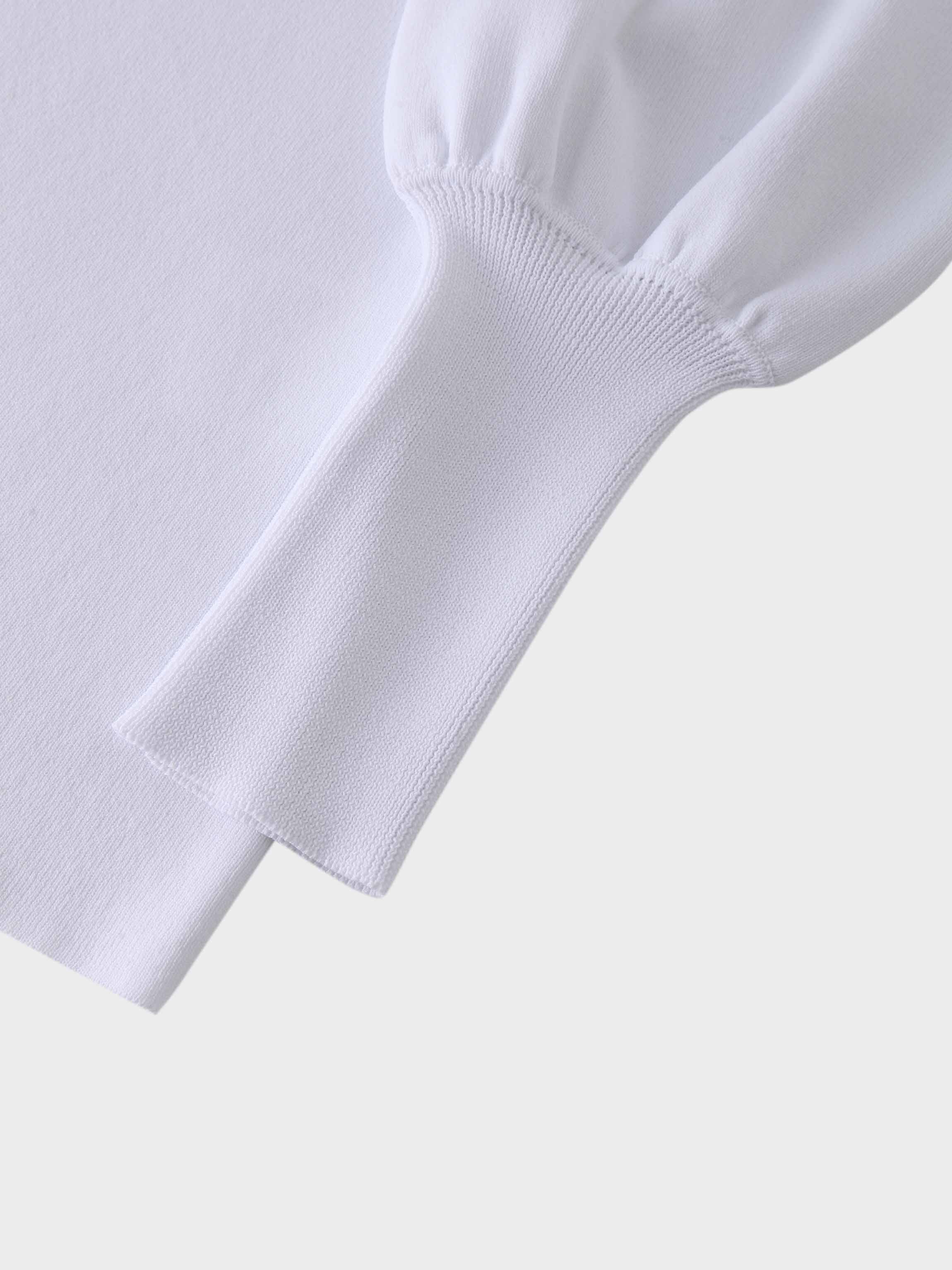 High Cuff Sweater-White