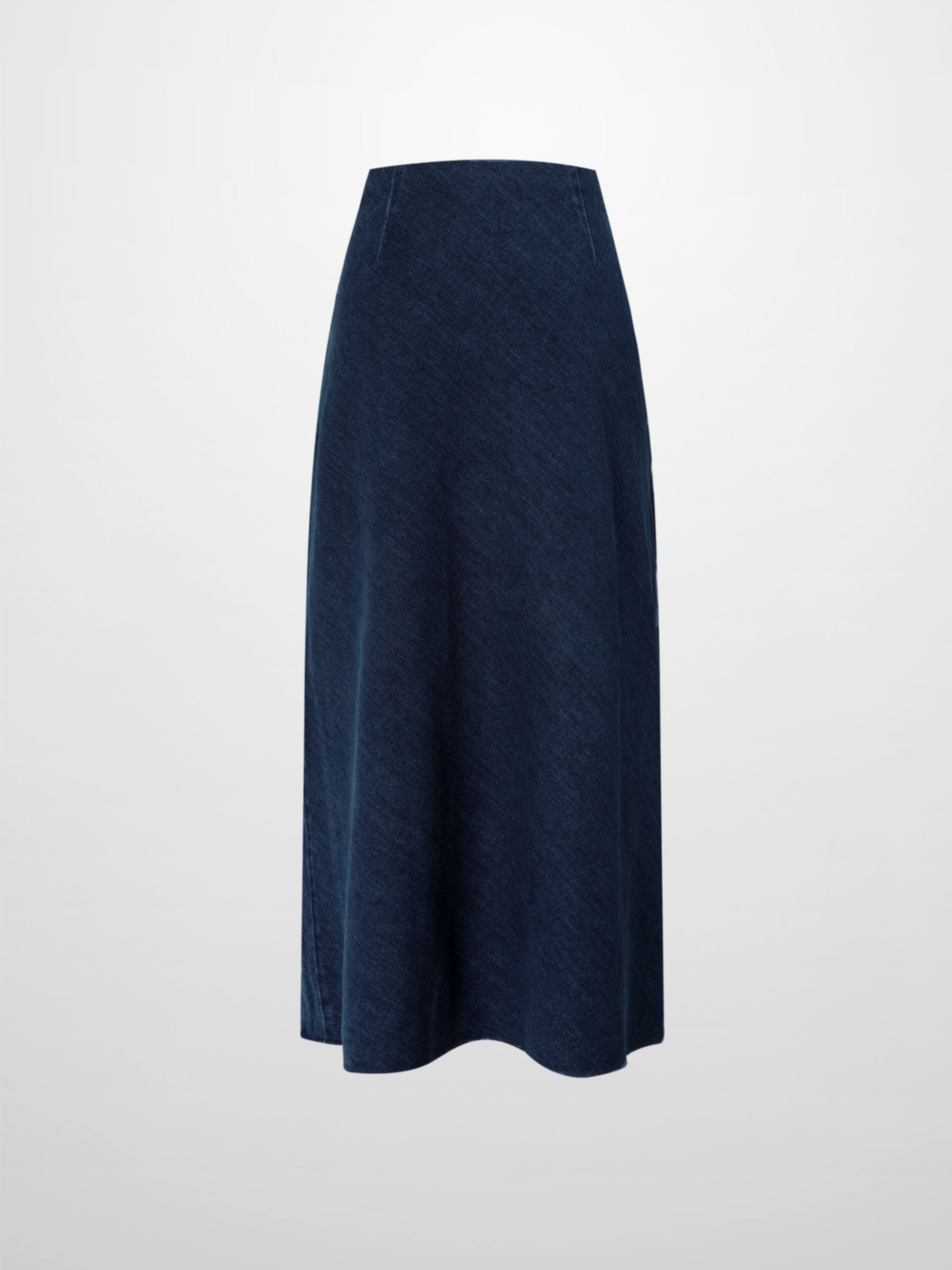 Classic Denim Skirt 35"-Dark Blue