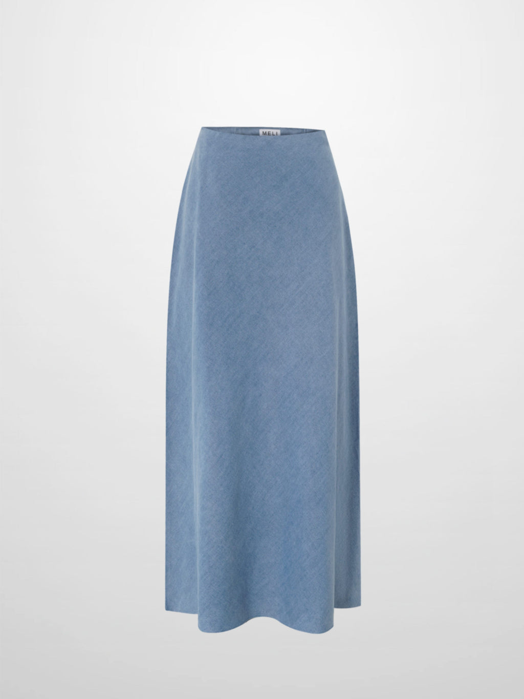 Classic Denim Skirt 35"-Light Blue
