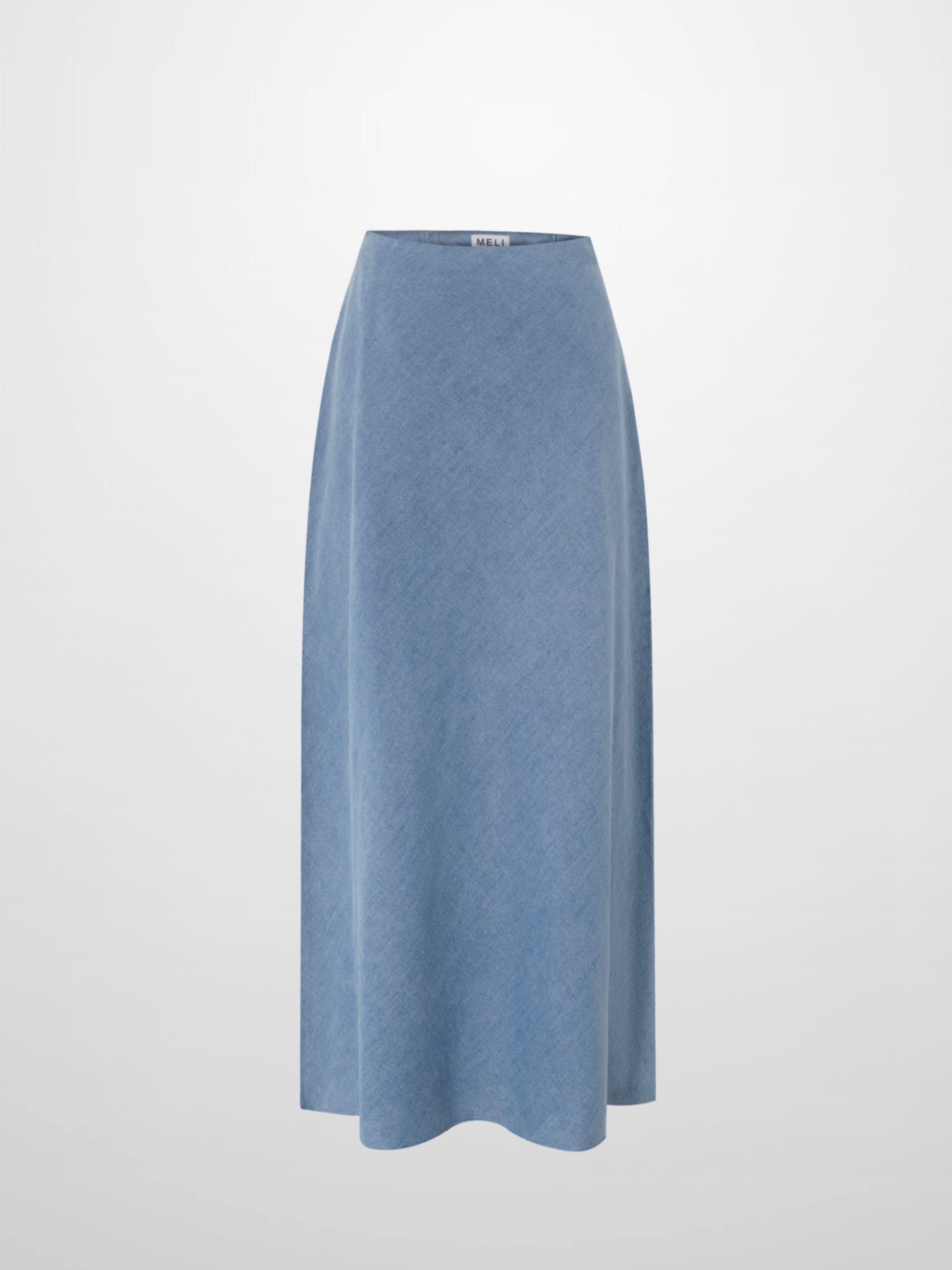 Classic Denim Skirt 35"-Light Blue