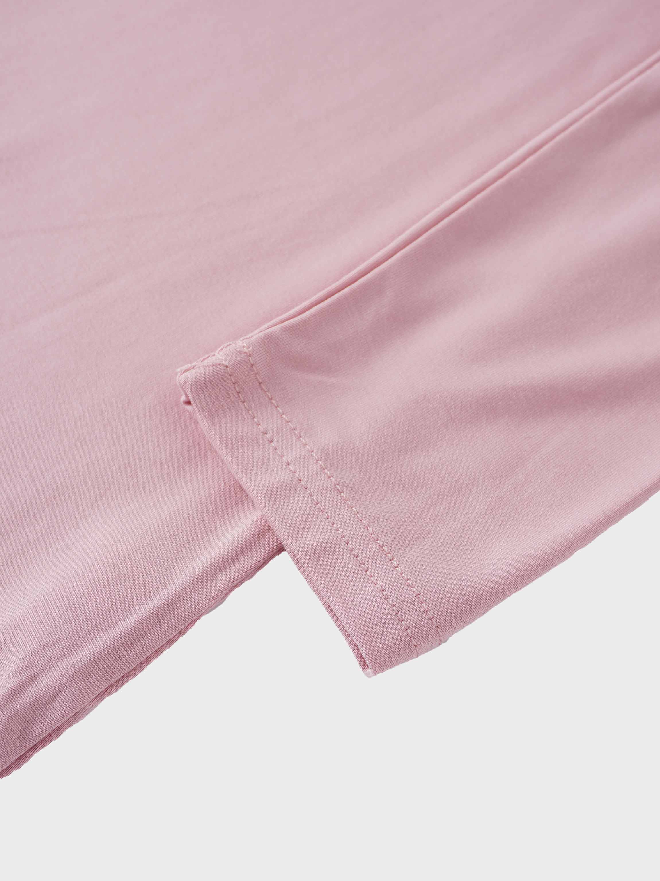 Modal Turtleneck Long Sleeve-Rose Pink
