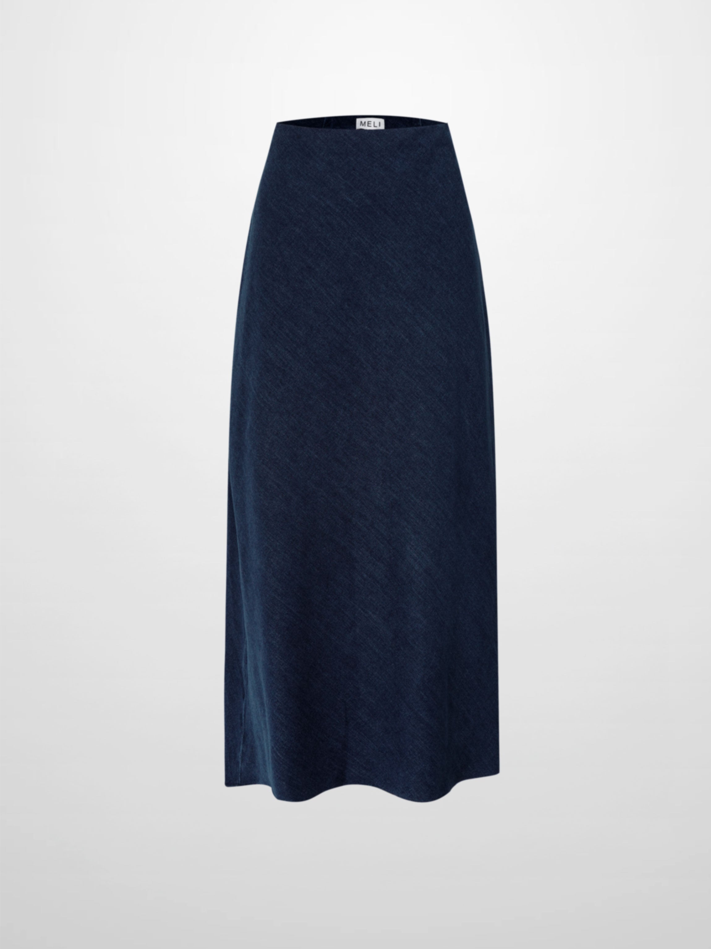 Classic Denim Skirt 35"-Dark Blue