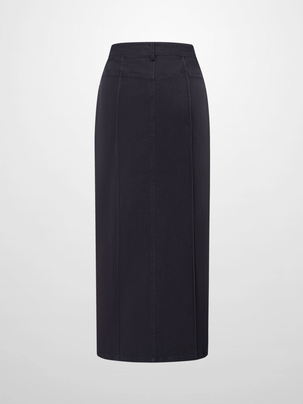 Side Seamed Twill Skirt-Navy