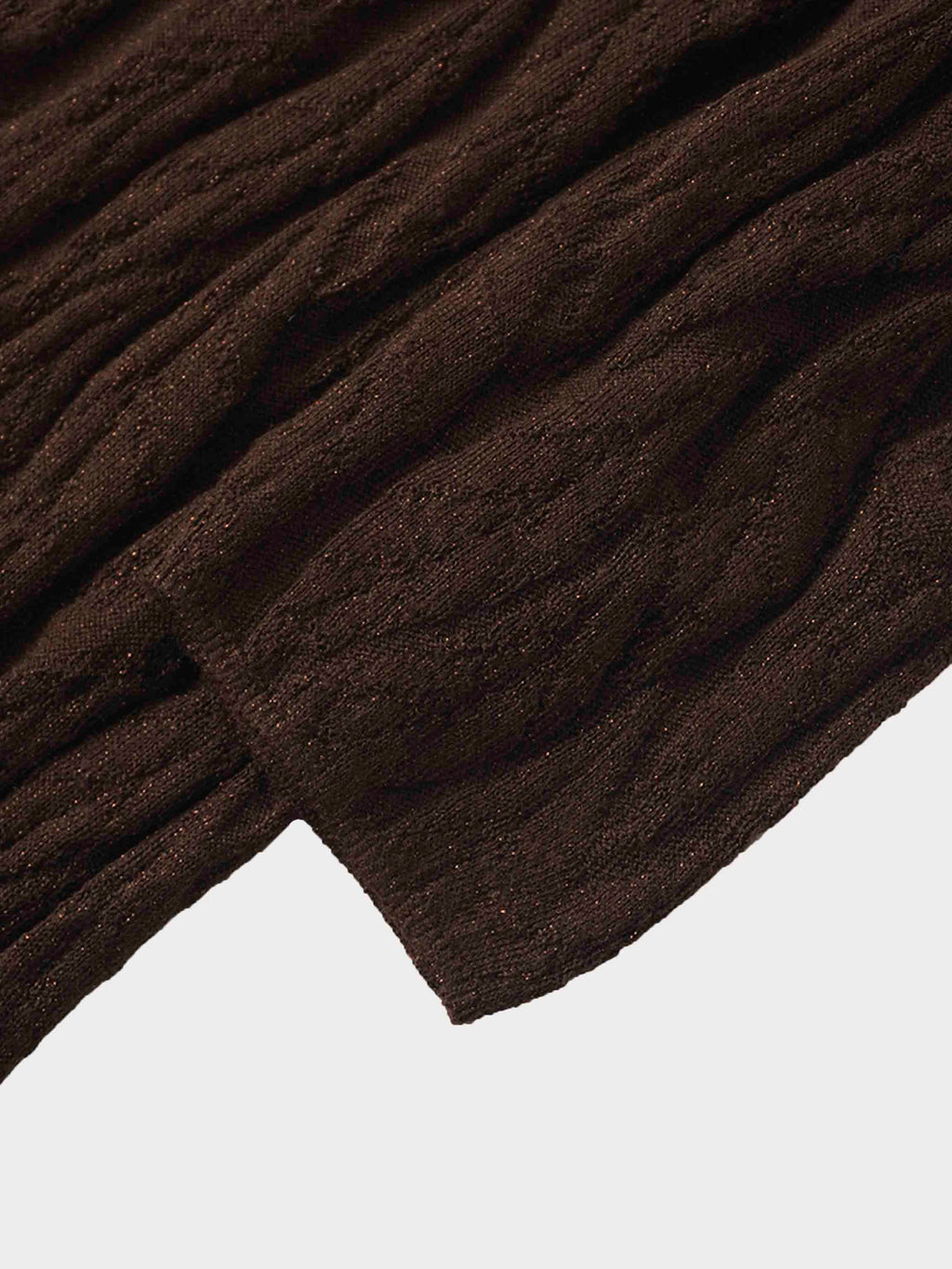 Leaf Design Turtleneck-Brown