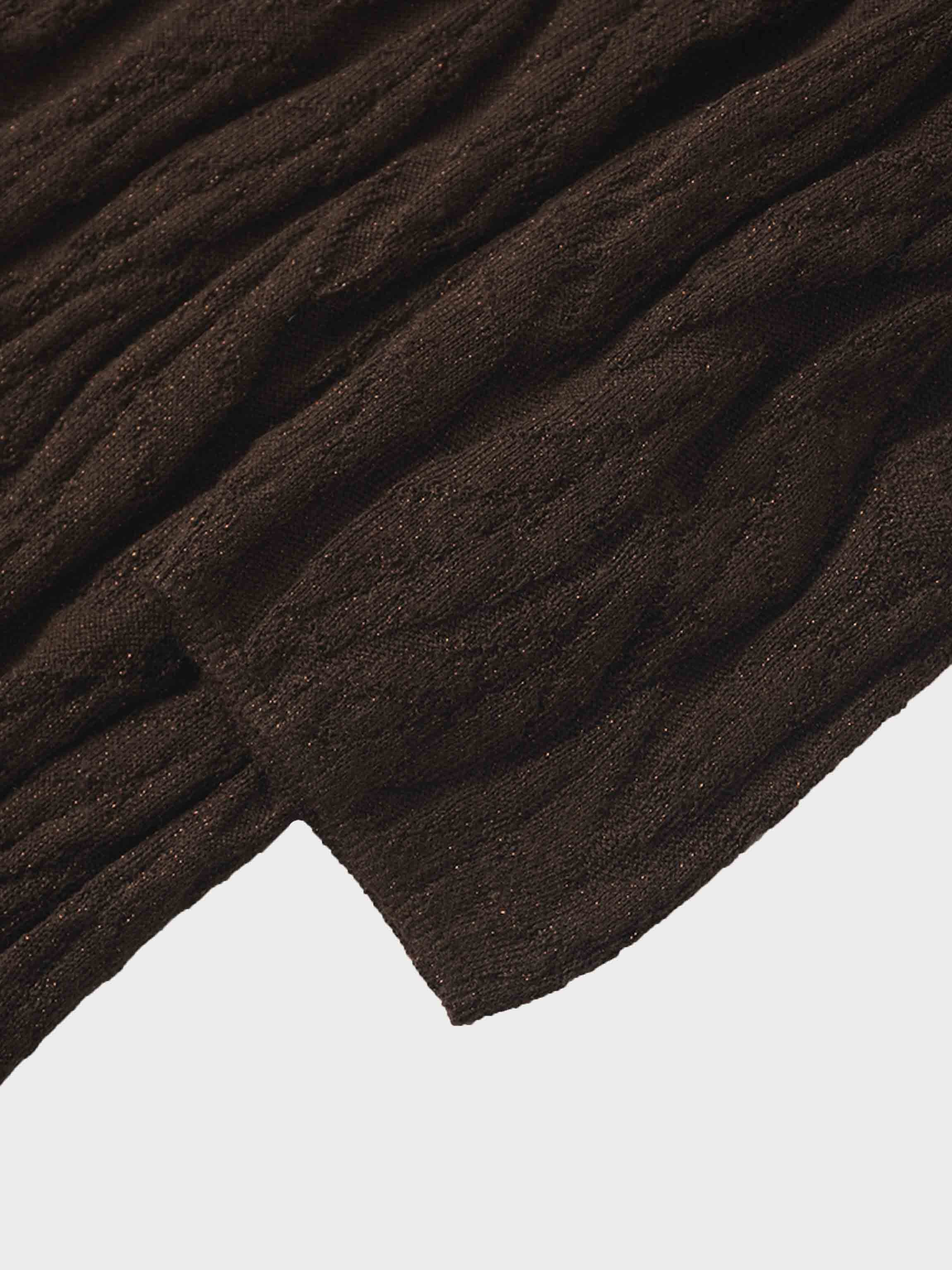Leaf Design Turtleneck-Brown