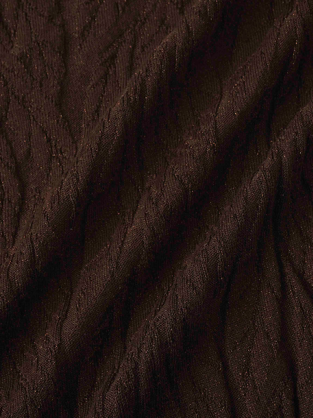 Leaf Design Turtleneck-Brown