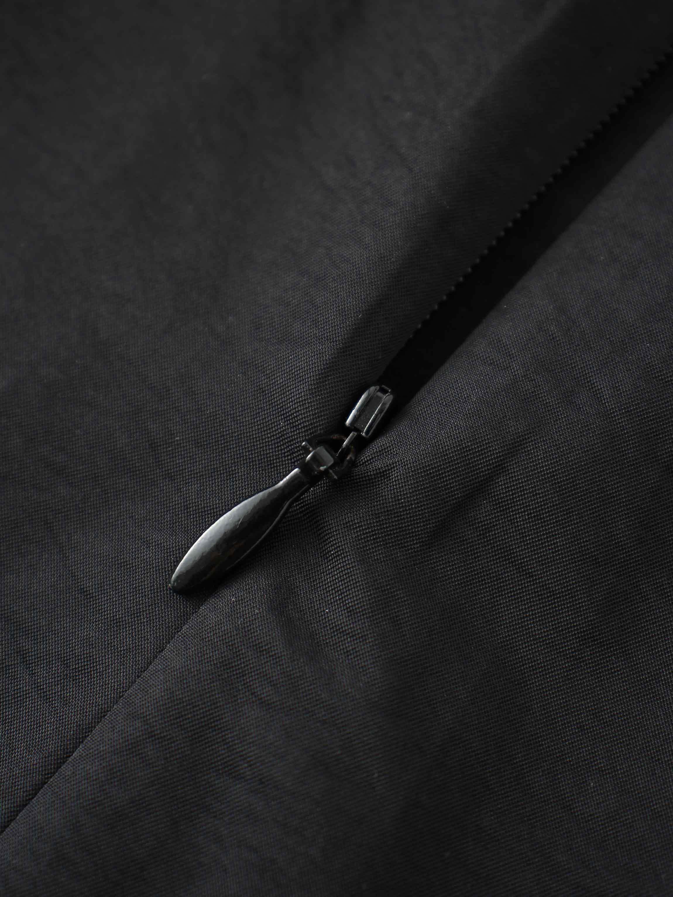 Taffeta Yoke Skirt-Black