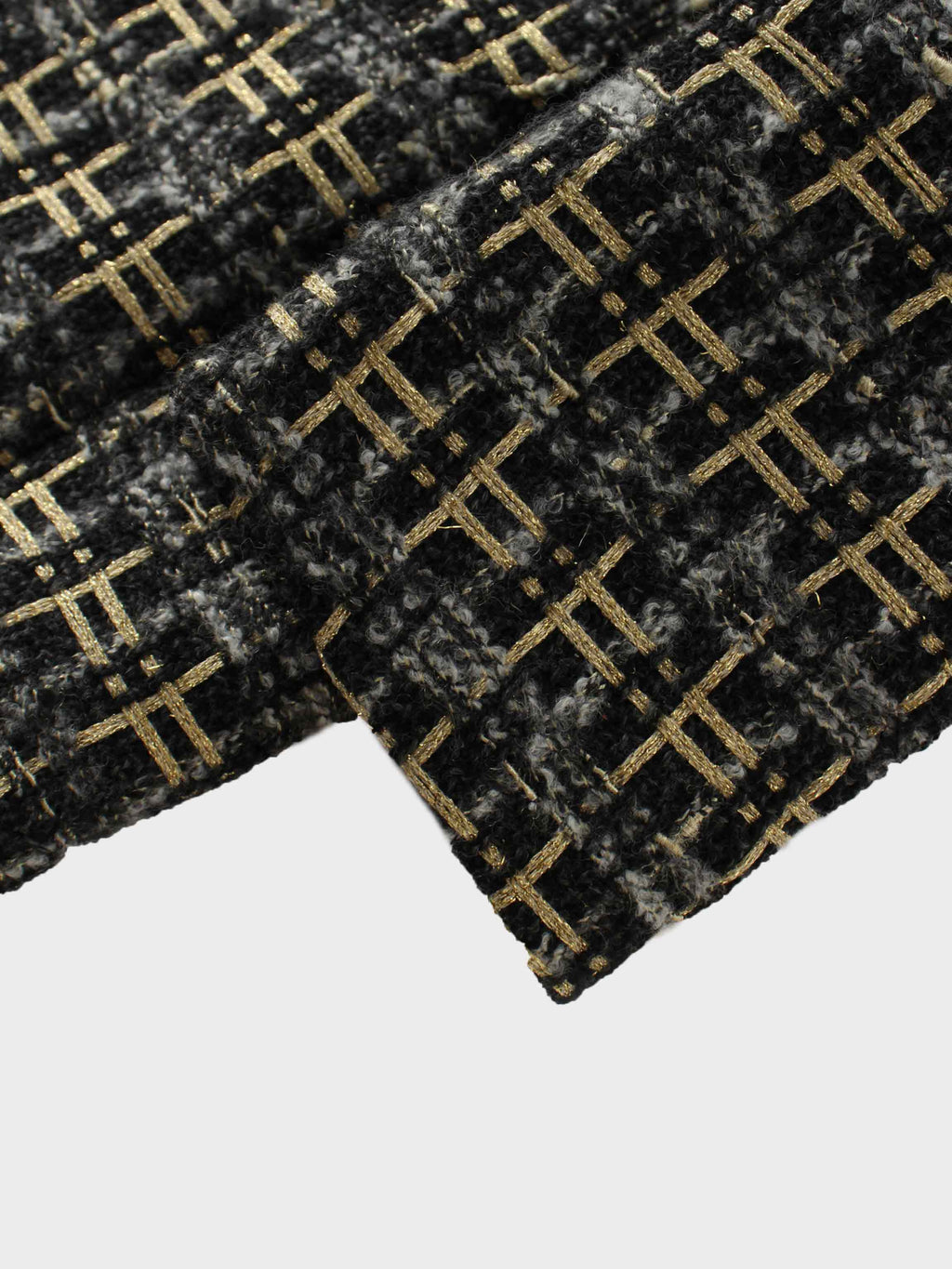 Boucle Jacket-Black/Gold